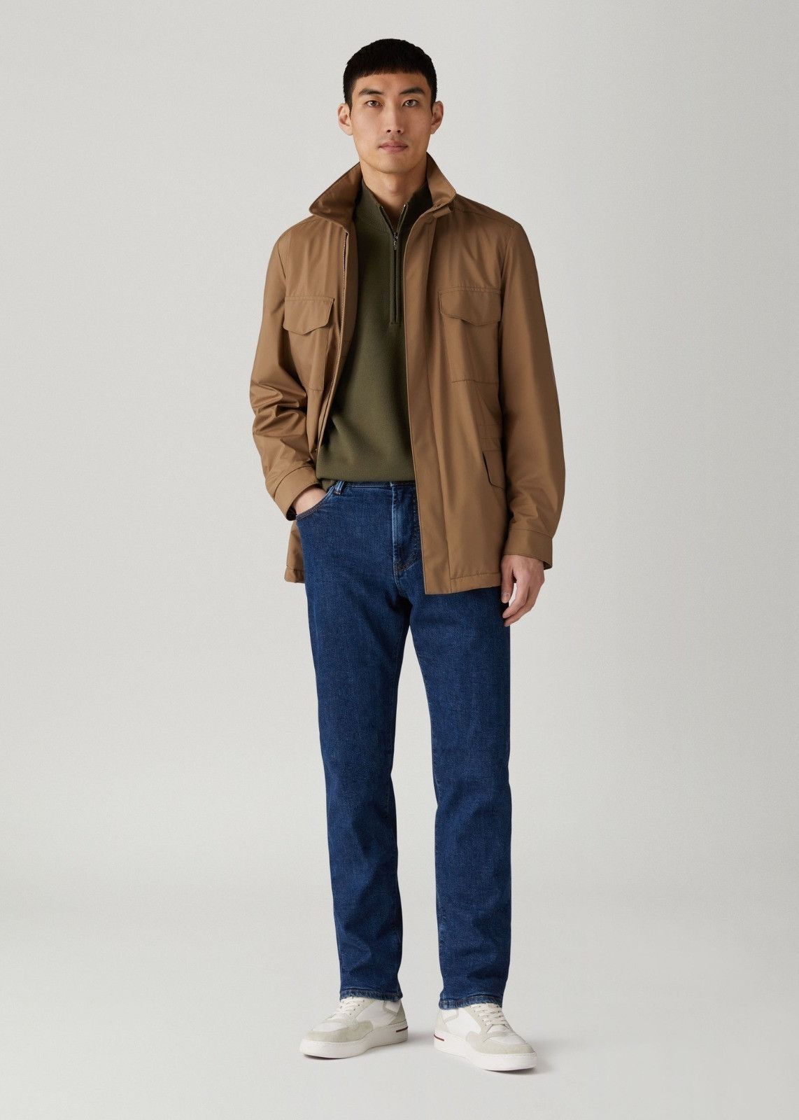 Loro Piana o1srvl11e1024 Mezzocollo Sweater in Olive Green Size US XL / EU 56 / 4 - 7 Thumbnail