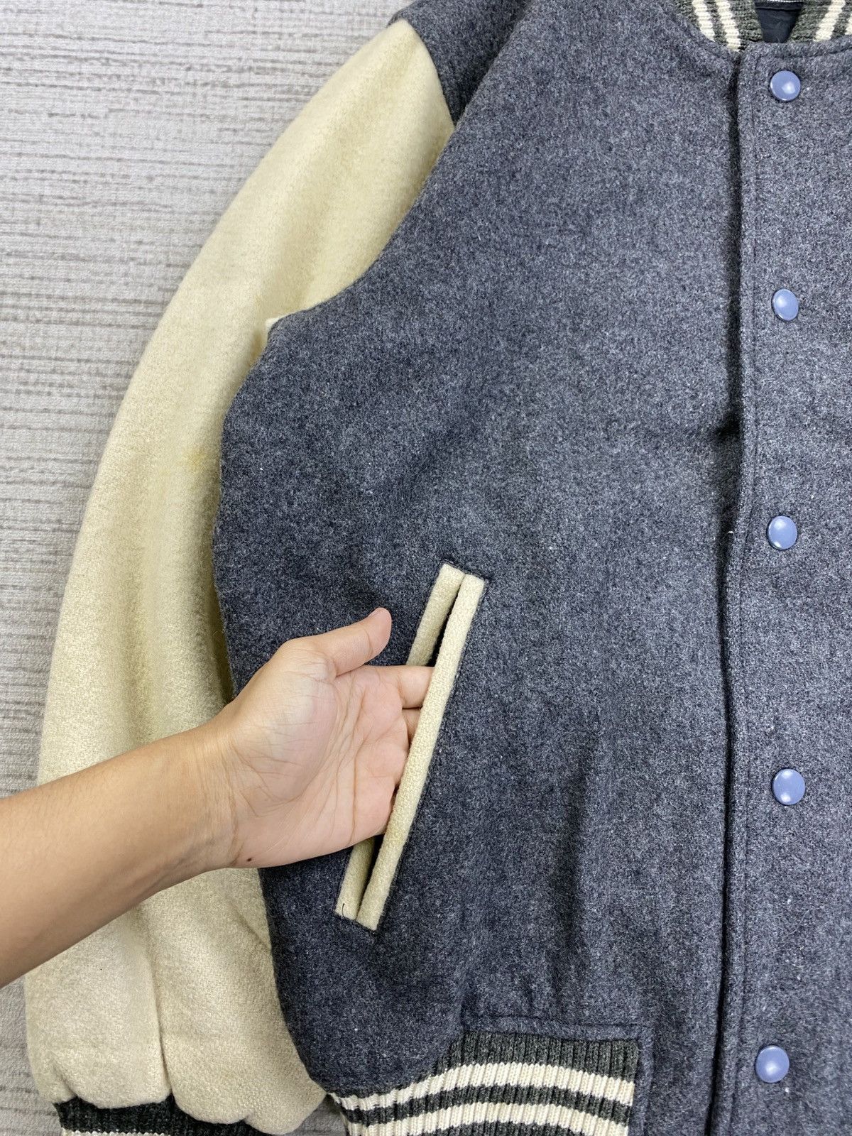 Japanese Brand × Vintage Vintage 90s Troy Bros Wool Varsity Jacket Size US M / EU 48-50 / 2 - 6 Thumbnail