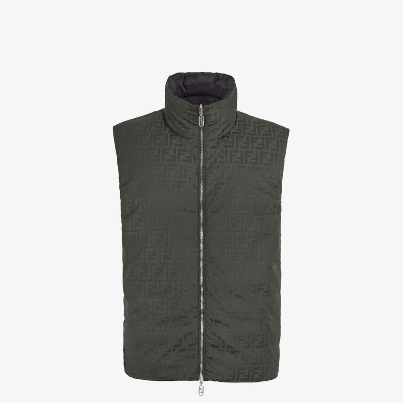 Fendi o1B3y1r0526 Gilet in Green Size US XL / EU 56 / 4 - 1 Thumbnail