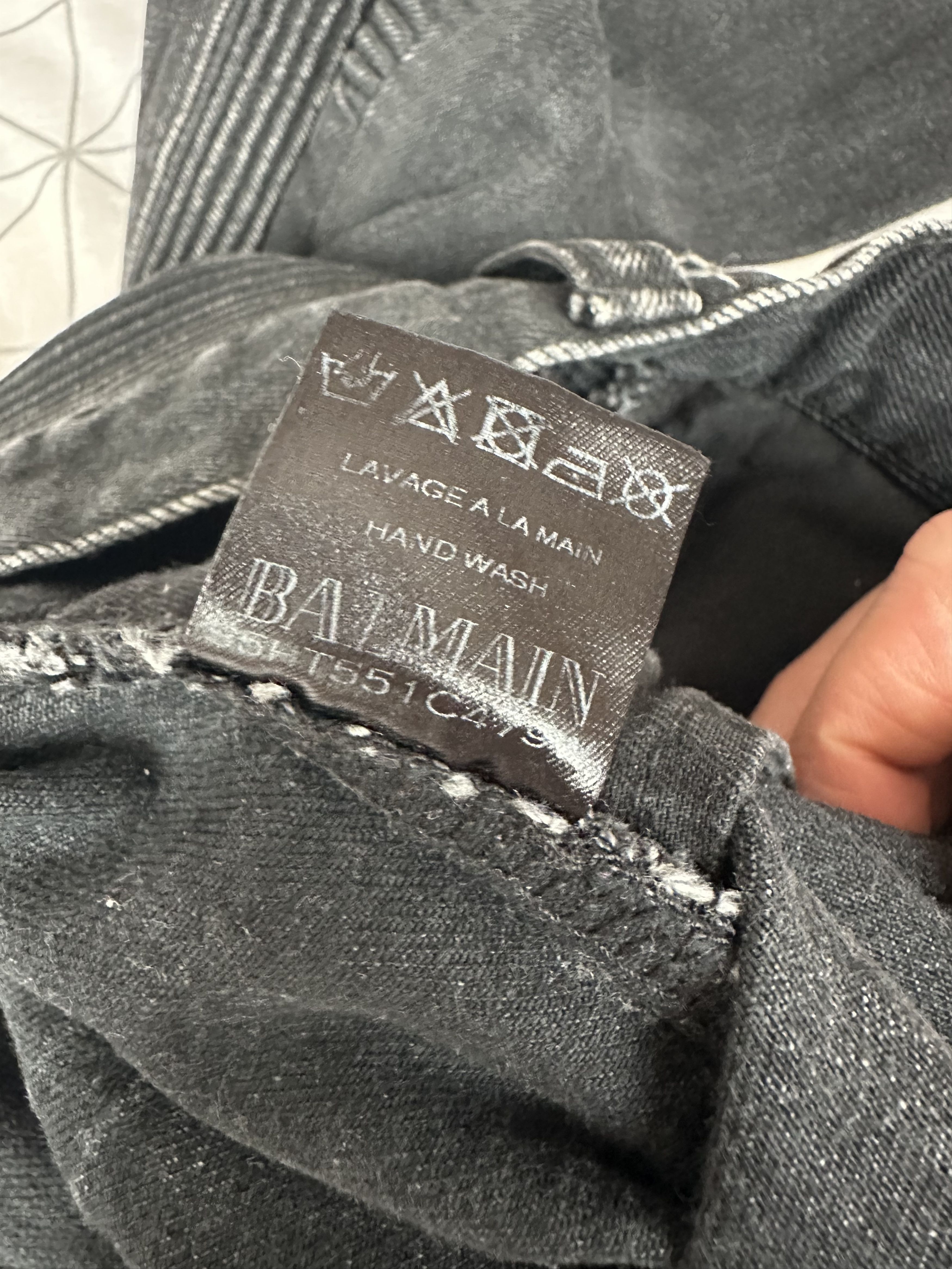 Balmain SS15 Balmain Black Denim Zip Made In Japan Size US 31 - 8 Thumbnail