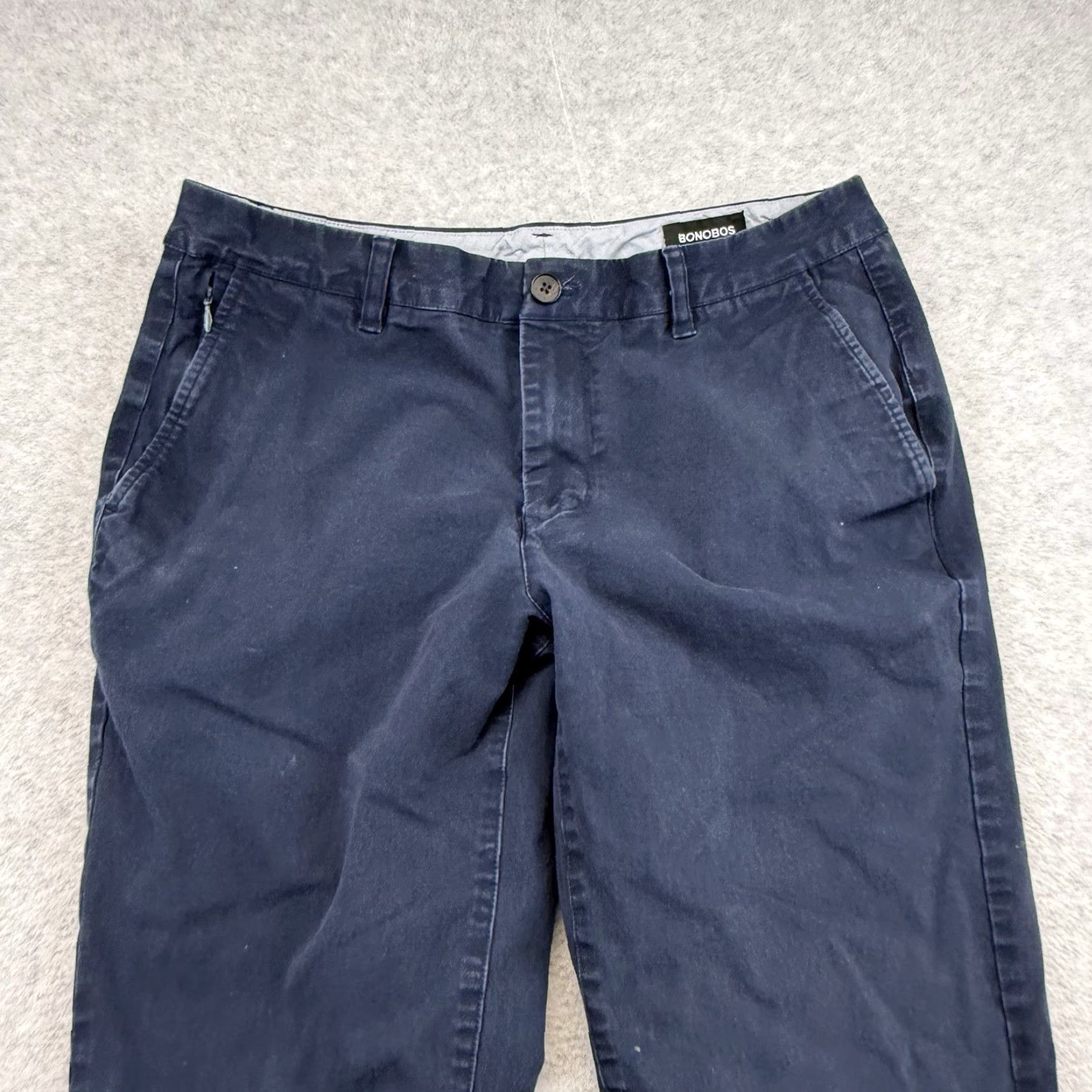 Bonobos Bonobos Pants Men Slim Taper Chino Navy 32x32 Blue Travel Office Casual 32x32 Regular Mens Size US 32 / EU 48 - 5 Thumbnail