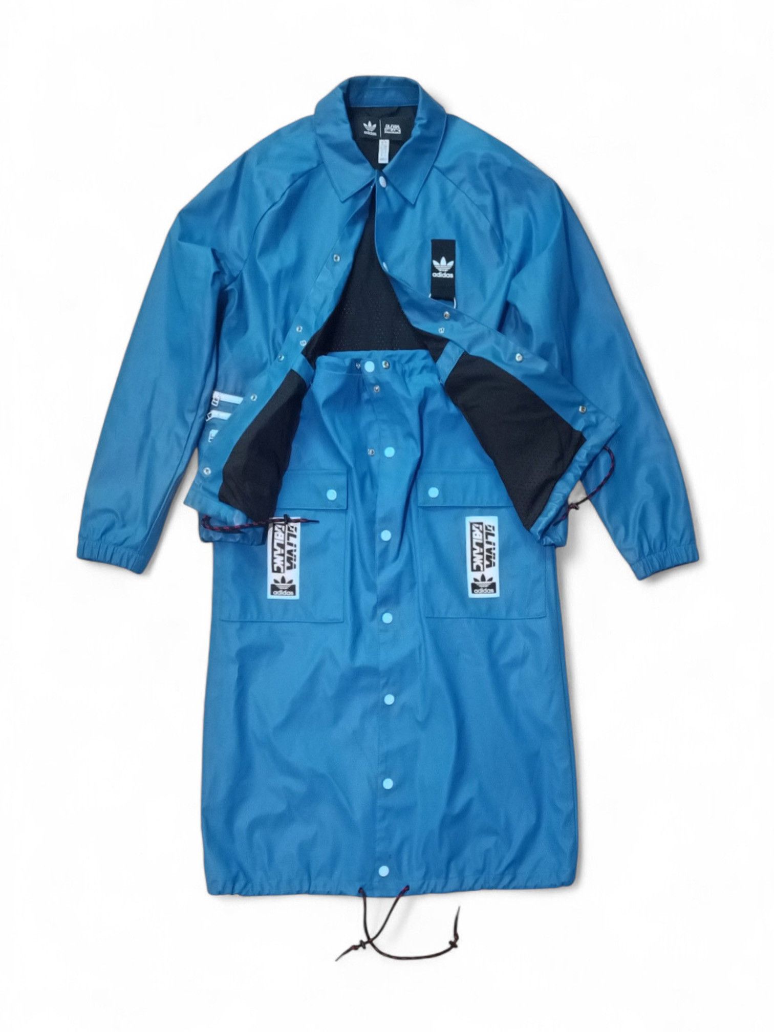 Adidas OLIVIA OBLANC x KENDALL JENNER FW18 TRENCH COAT BLUE Size S / US 4 / IT 40 - 8 Thumbnail