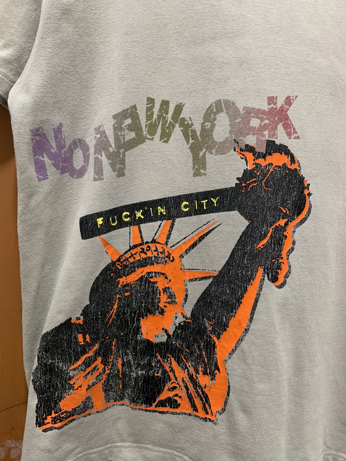 Japanese Brand No New York Fucki'in City Sun Faded Tee Size US M / EU 48-50 / 2 - 2 Thumbnail