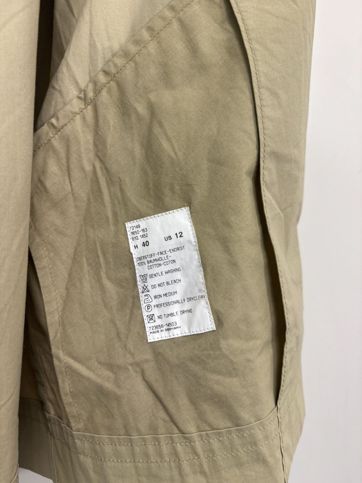 Bogner Bogner Women’s Beige Cotton Short Trench Coat Jacket Size XL / US 12-14 / IT 48-50 - 14 Thumbnail