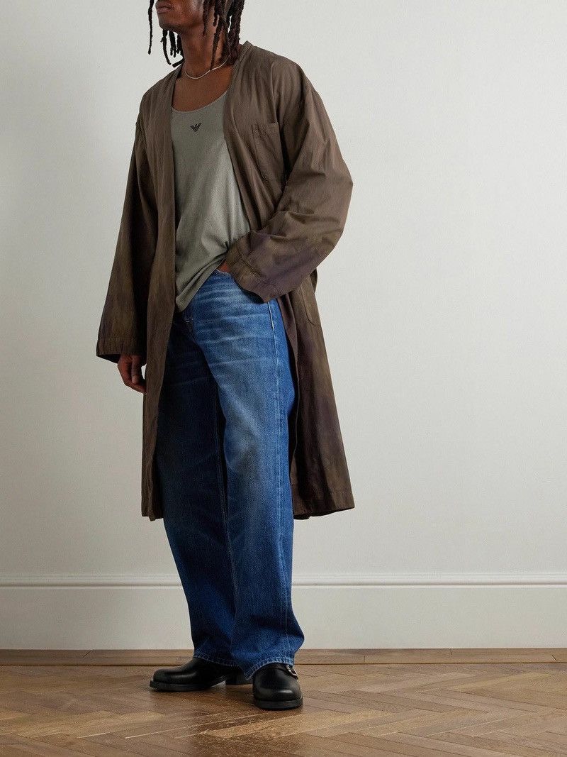 Emporio Armani × Our Legacy Overdyed Toga Brown Robe Coat Jacket Size US M / EU 48-50 / 2 - 2 Thumbnail