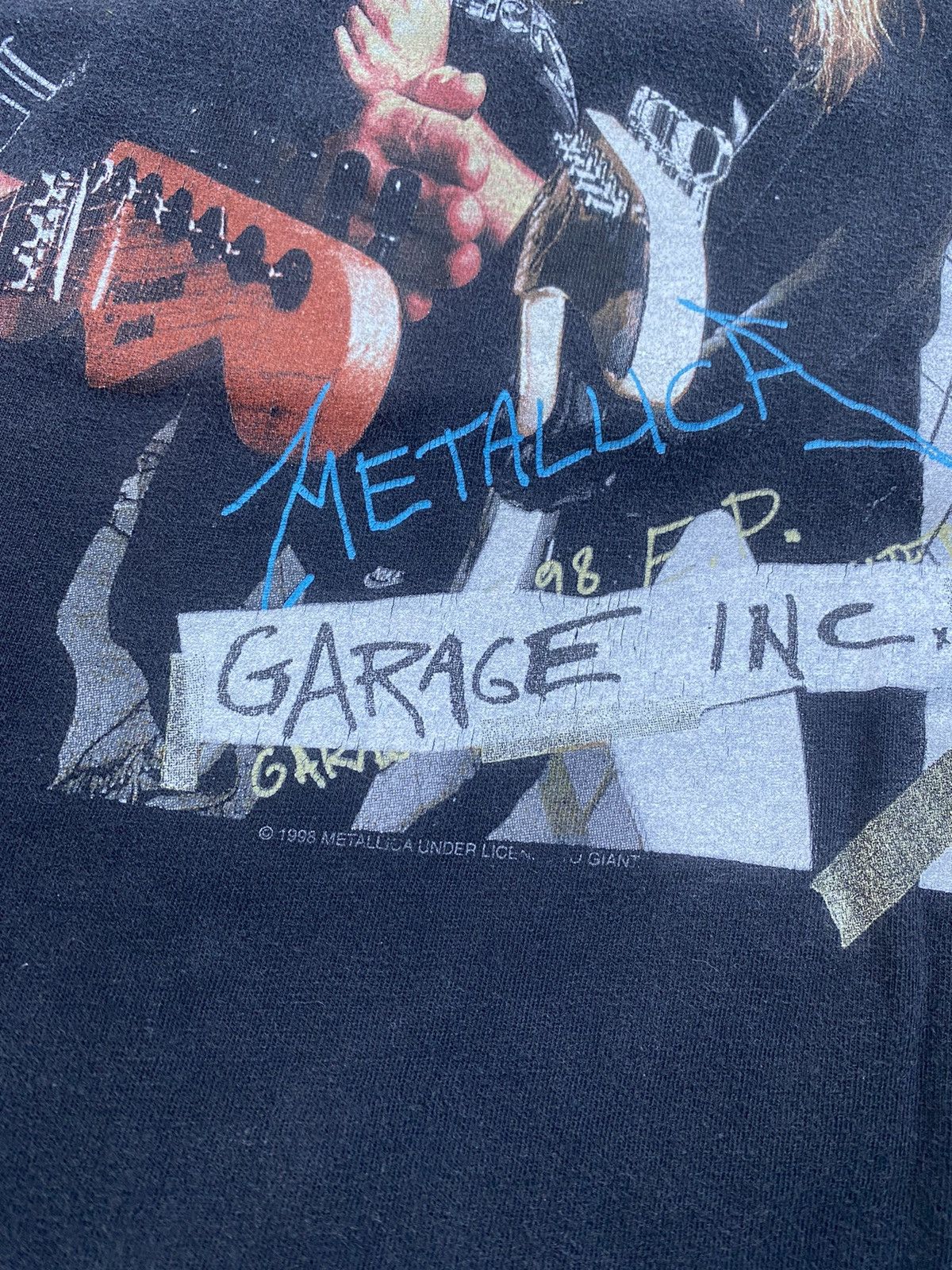Vintage Vintage 1998 Metallica Garage Inc. Faded Black Band Tee Size US XL / EU 56 / 4 - 3 Thumbnail