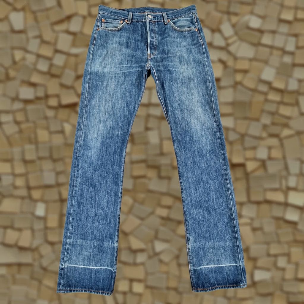 Levi's Levi's 501 Jeans Blue W34 L36 Regular Fit Straight Leg Denim Button Fly Mens Jeans 501 Series USA 90s Classic Vintage No (adjusted within rules) Size US 34 / EU 50 - 1 Thumbnail