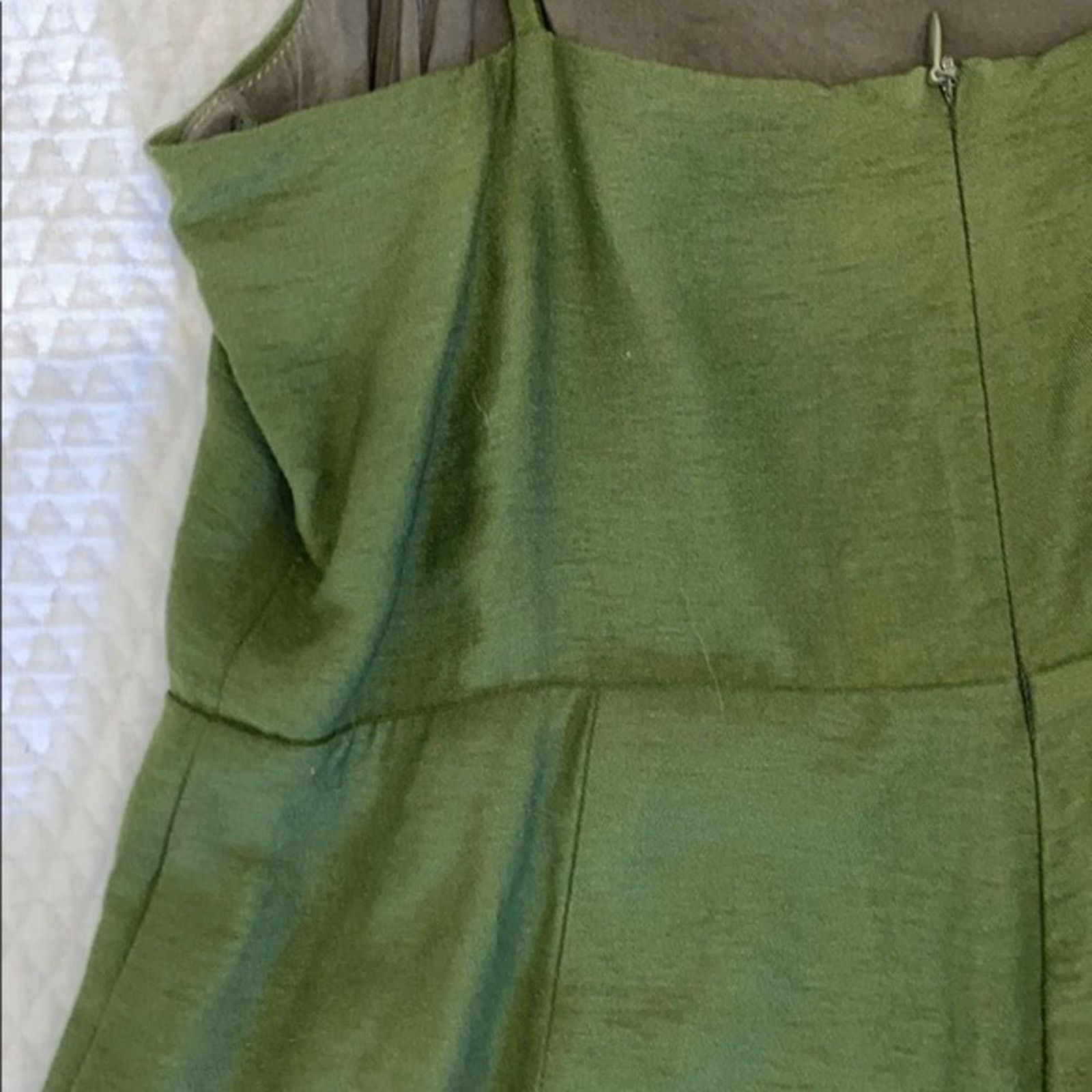 Linea Line and Dot Green Spaghetti Strap Jumpsuit | Sz S Size 27" / US 4 / IT 40 - 6 Thumbnail