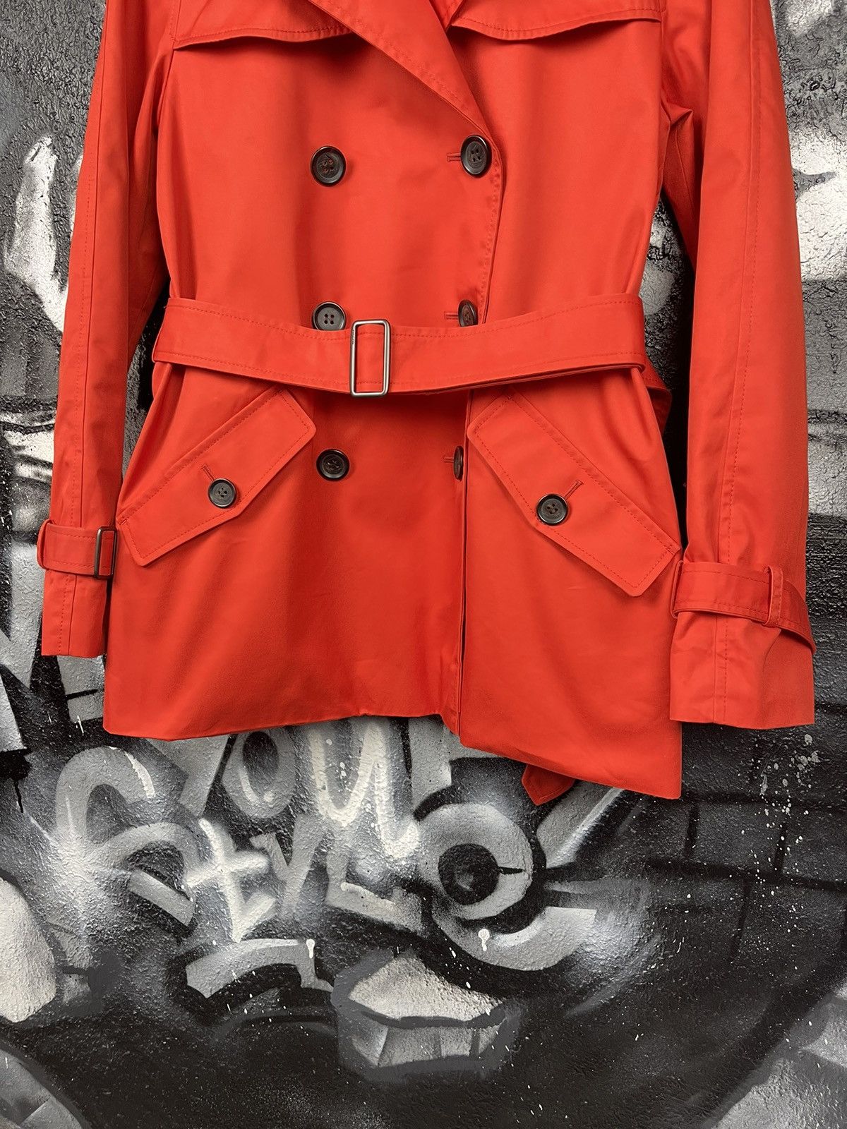 Coach Coach New York Red Orange Short Length Trench Coat Woman’s Size S / US 4 / IT 40 - 3 Thumbnail