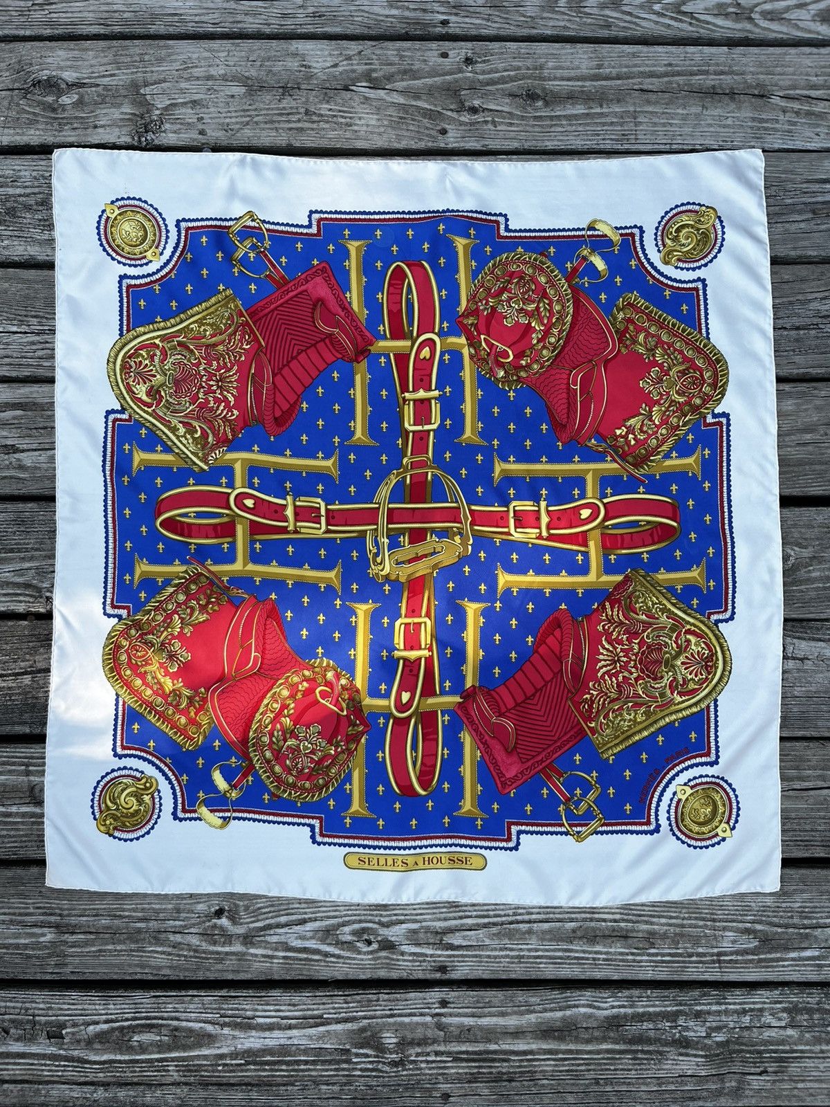 Hermes Vintage Hermes Selles A Housse Silk Scarf Size ONE SIZE - 1 Thumbnail