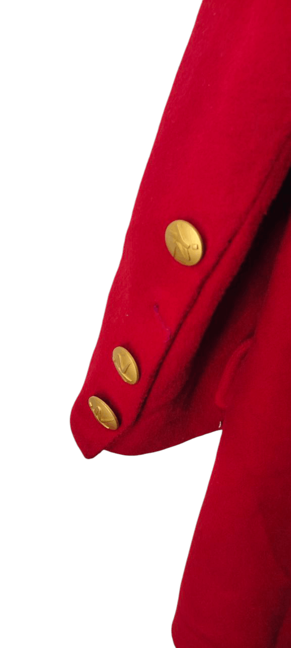 Sonia Rykiel SONIA RYKEL PARIS RED PEACOAT DOUBLE BREAST JACKET Size M / US 6-8 / IT 42-44 - 9 Thumbnail