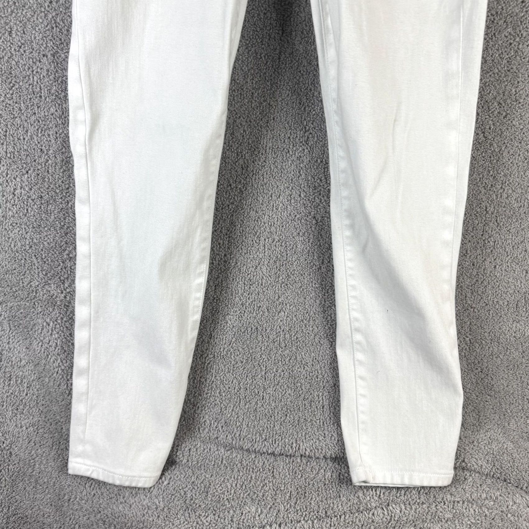 Ralph Lauren Lauren Ralph Lauren Classic Skinny Curvy Jeans Womens 2 White Mid Rise Stretch Denim 5-Pocket Zip Button Size 26" / US 2 / IT 38 - 4 Thumbnail