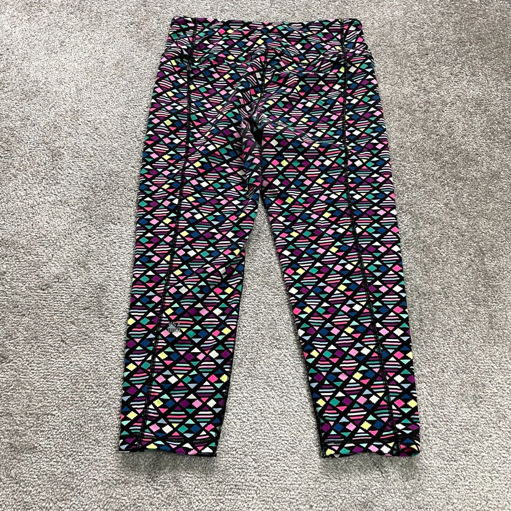 Victoria's Secret Victoria's Secret Leggings Cropped Womens Multicolor Geometric Active Gym 29x21 Size 29" - 2 Thumbnail