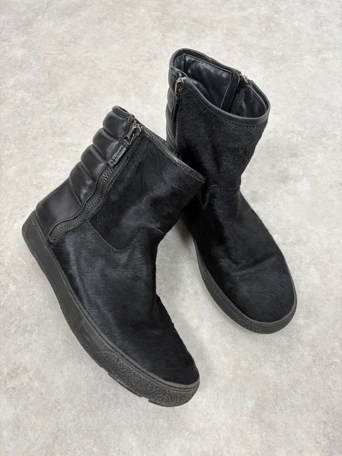 Moncler Moncler Signature Winter Black Pony Hair Leather Boots Size US 9 / EU 42 - 5 Thumbnail
