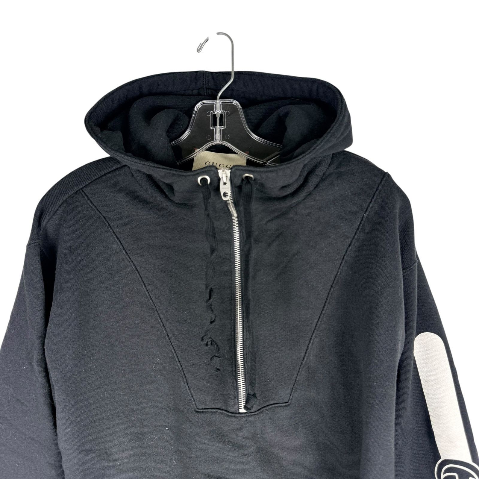 Gucci Gucci Half Zip Popover Interlocking GG Hoodie Black Size S Size US S / EU 44-46 / 1 - 3 Thumbnail