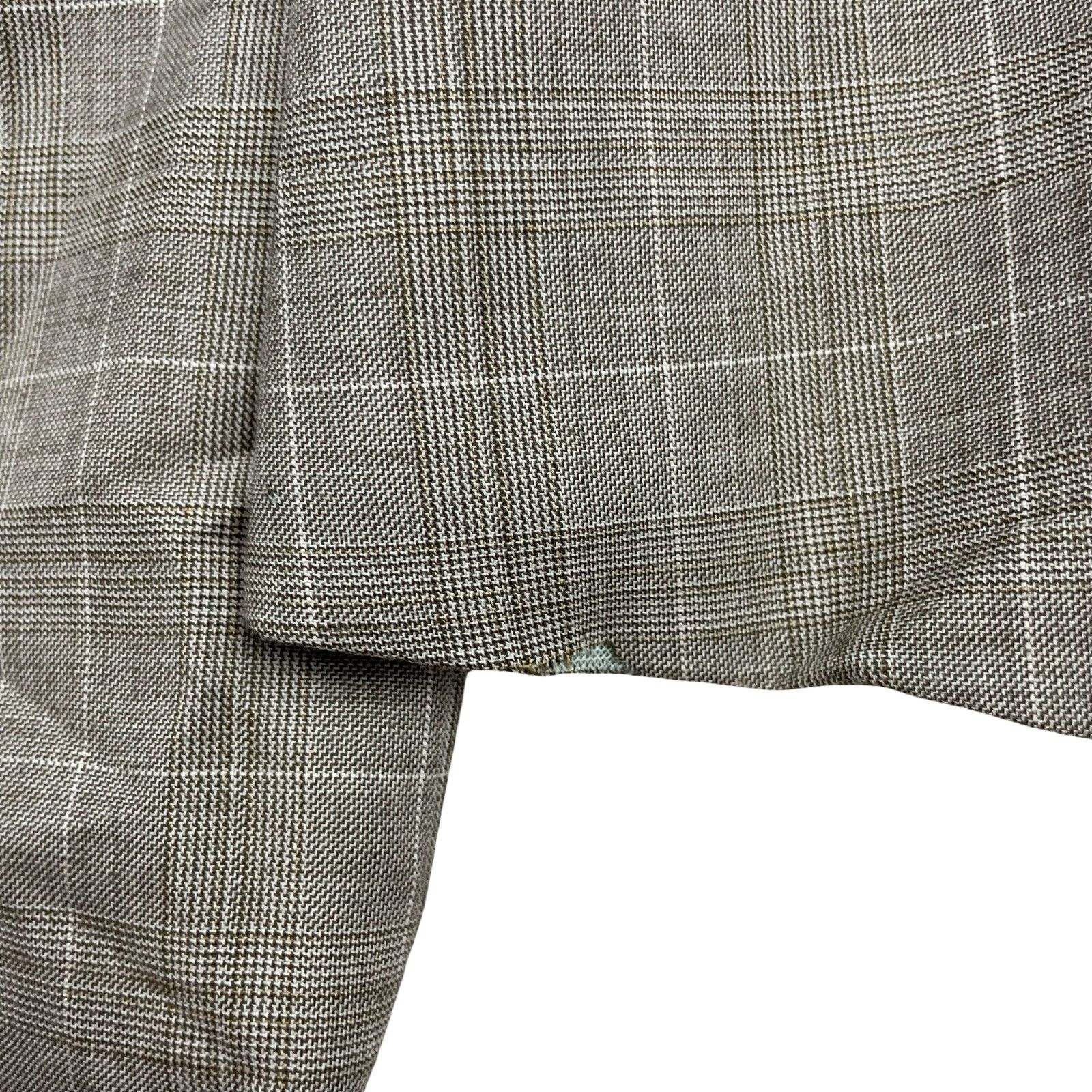 Hickey Freeman Hickey Freeman Men’s 100% Wool 2-Button Suit Beige/Brown Pla Size 40R - 19 Thumbnail
