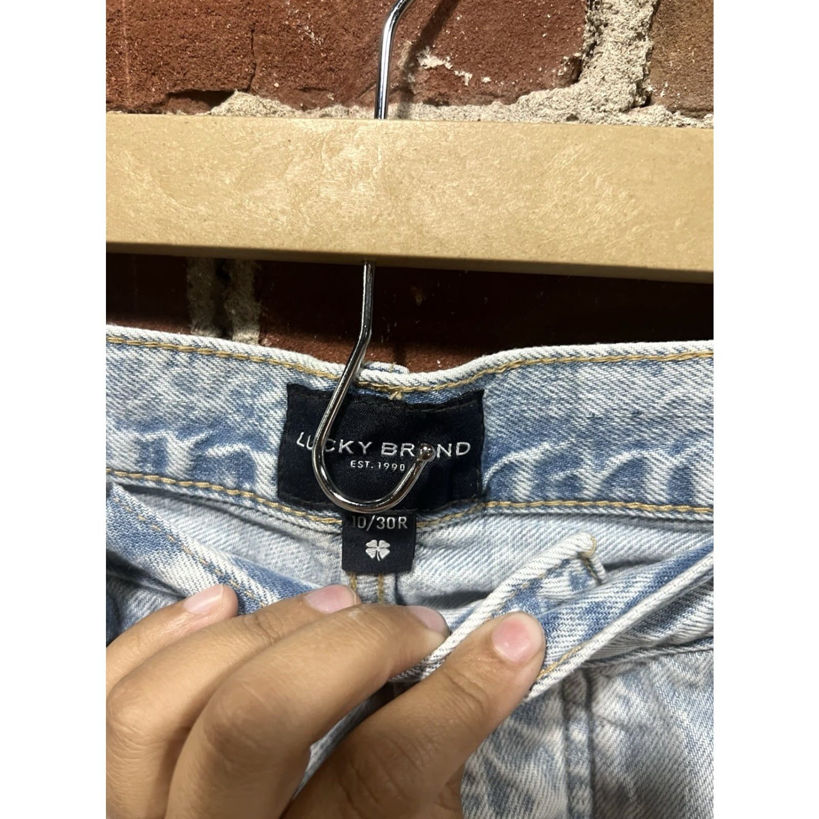 Lucky Brand Lucky Brand Jeans Womens 10/30 Blue Mom High Rise Drew Button Fly Stretch Denim Jeans Regular Womens Size 32" / US 10 / IT 46 - 2 Thumbnail