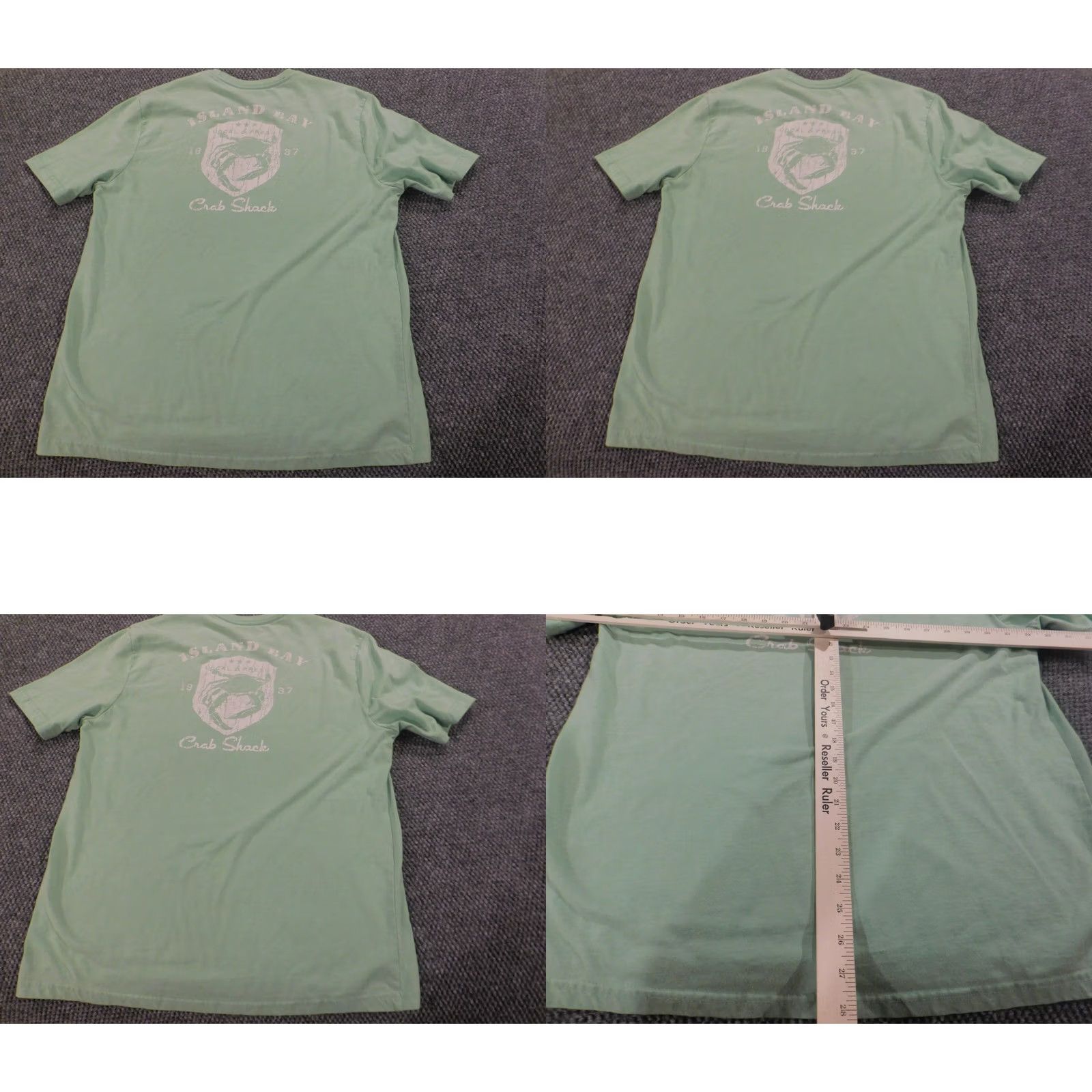 Izod IZOD Mens Shirt T-Shirt Large Green Cotton Short Sleeve Crew Neck Logo Regular Christmas Outdoor Size US L / EU 52-54 / 3 - 8 Thumbnail