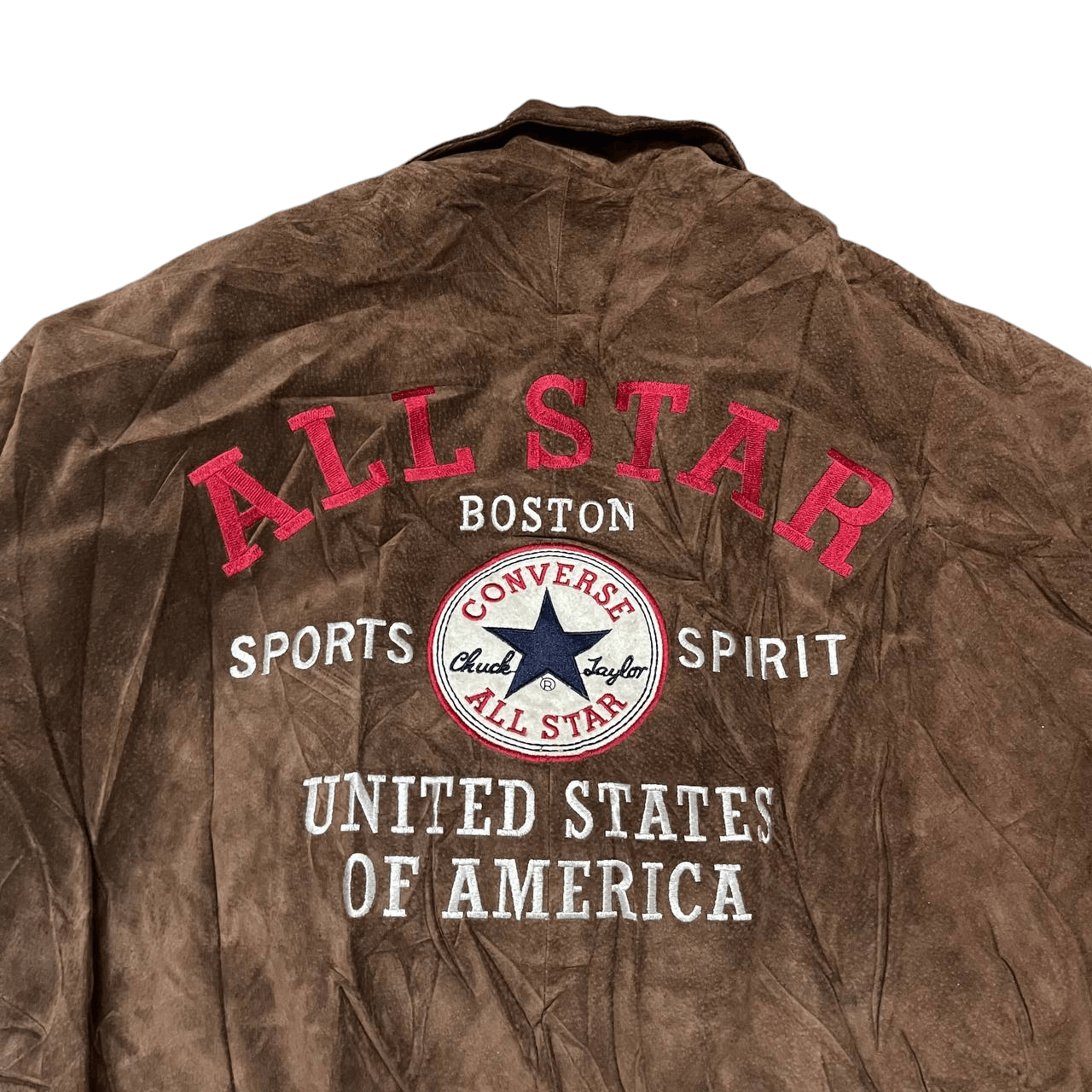 Converse Vintage 90's Converse Embroidery Leather Bomber Jacket Size US XXL / EU 58 / 5 - 2 Thumbnail