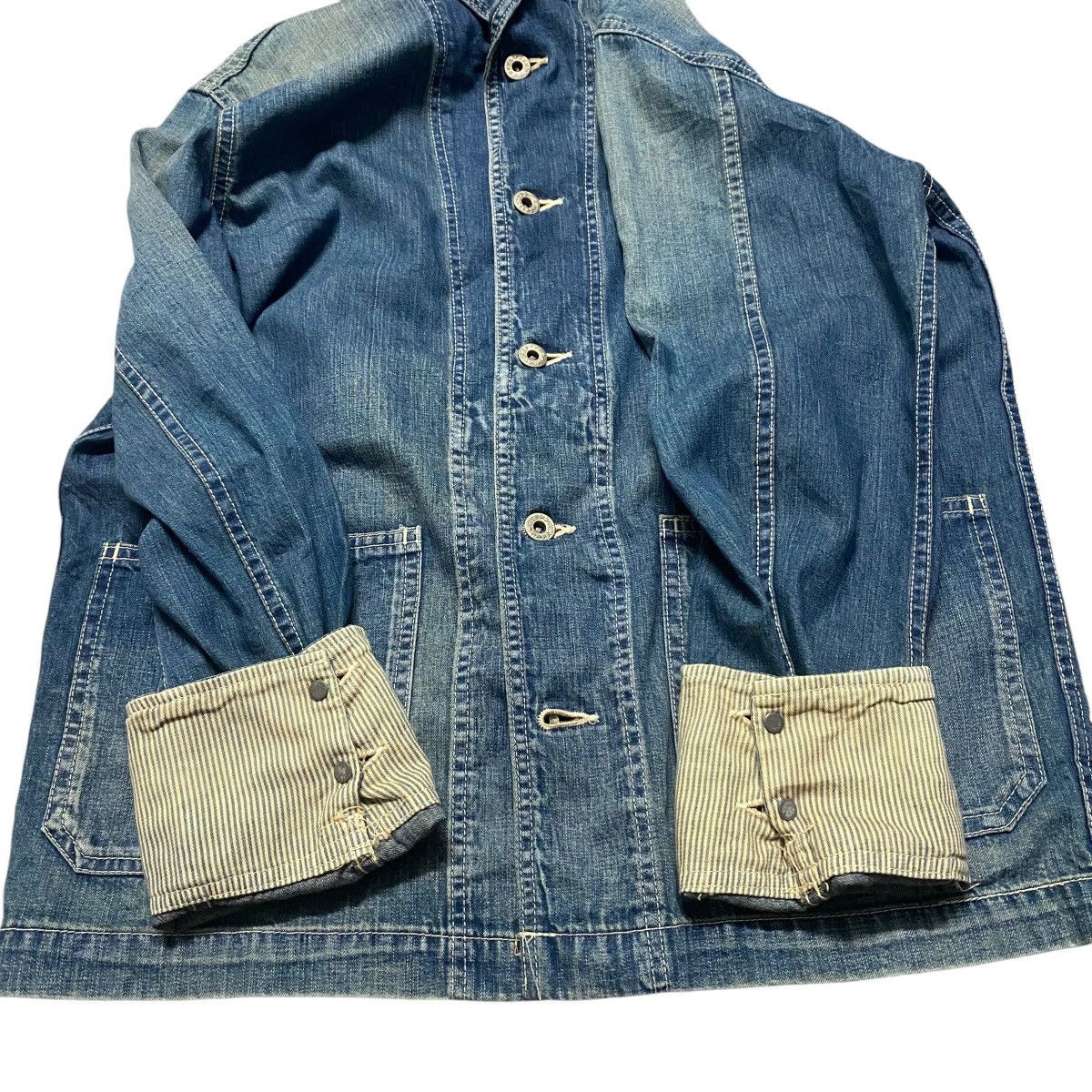 Sophnet. Sophnet US Navy Shawl Collar Denim Jacket Size US M / EU 48-50 / 2 - 13 Thumbnail