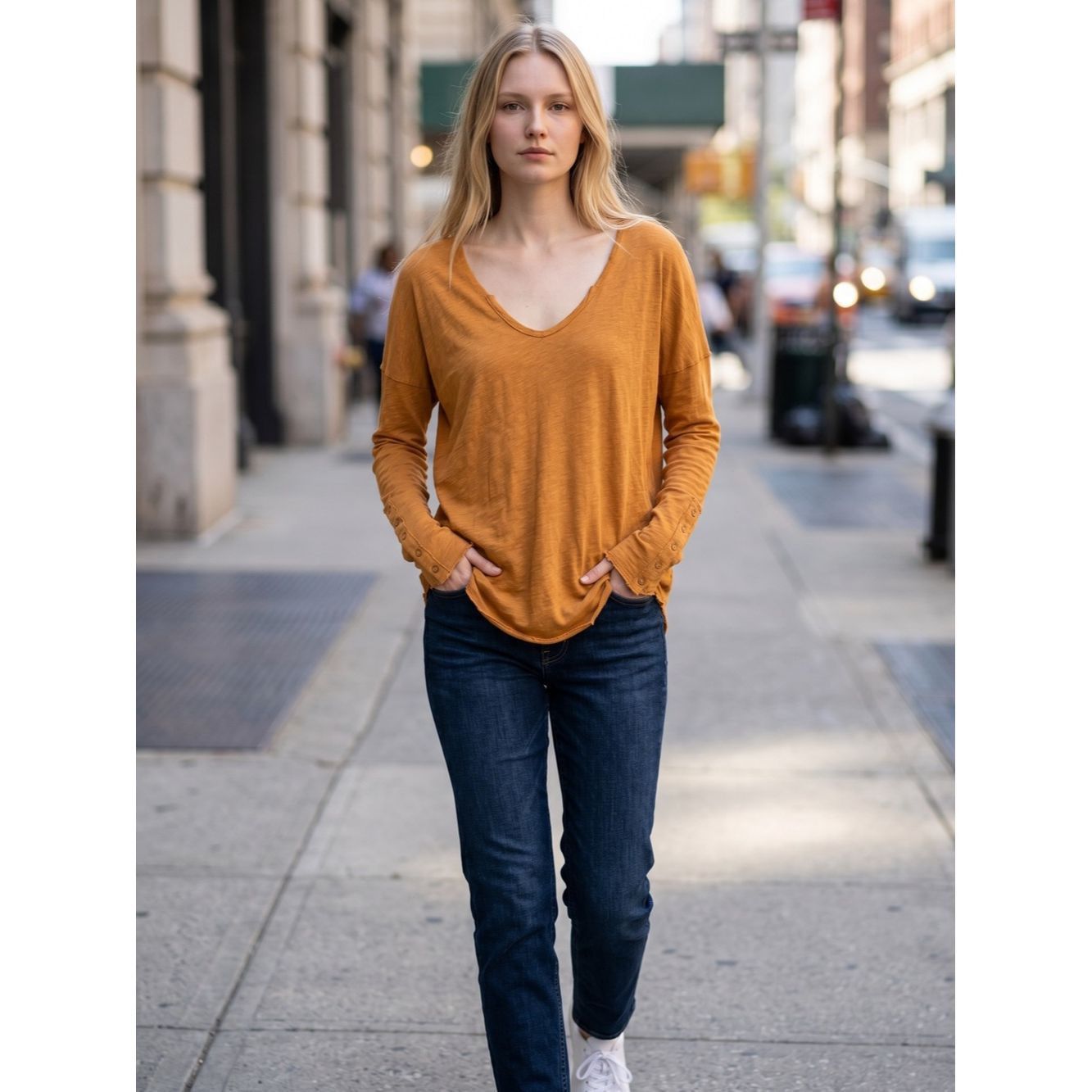 Free People New Free People Sienna Rusty Long Sleeve Top Size S Size S / US 4 / IT 40 - 1 Thumbnail