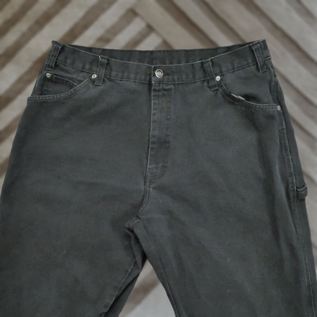 Dickies Dickies Pants Mens 38 Black Faded Canvas Grunge Workwear Adult Casual Straight Leg Carpenter 90s Mens Size US 38 / EU 54 - 1 Thumbnail