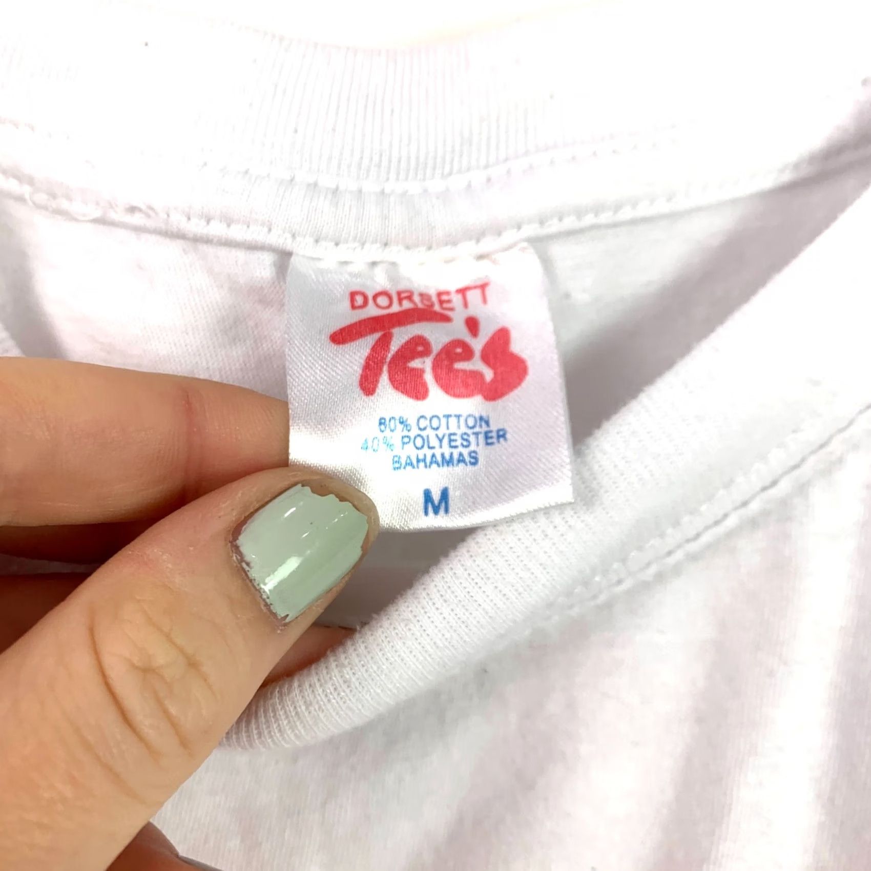 Vintage VINTAGE Dorsett Bahamas White Peace Sign Tourist Vacation Tee T-Shirt Medium Size M / US 6-8 / IT 42-44 - 5 Thumbnail