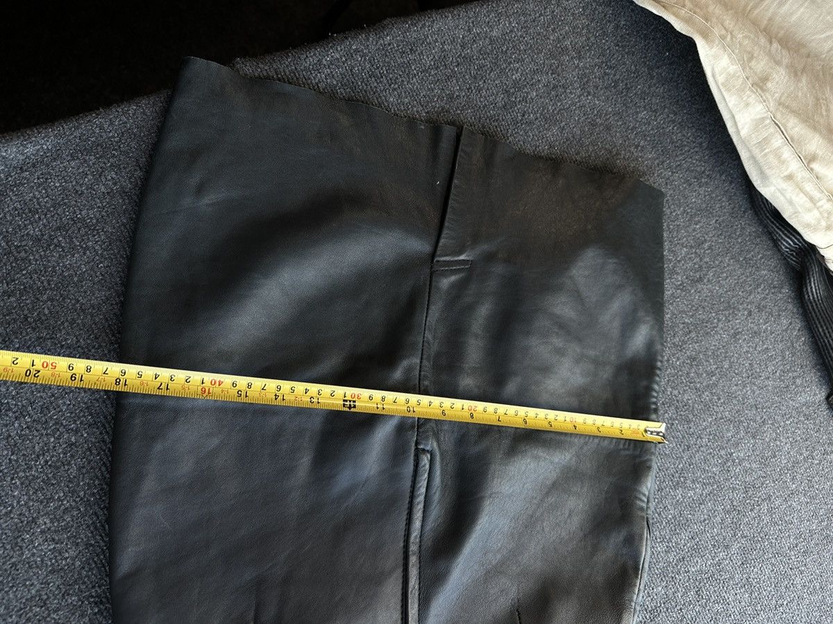 Leather SEXY🚨 LEATHER Y2K AVANT GARDE BLACK MINI SKIRT Size 30" / US 8 / IT 44 - 14 Thumbnail