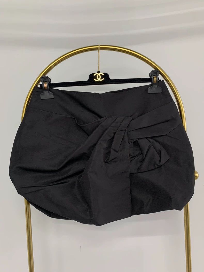 Prada Prada Black Bow Pleated Skirt - dmc Size US 31 - 1 Thumbnail