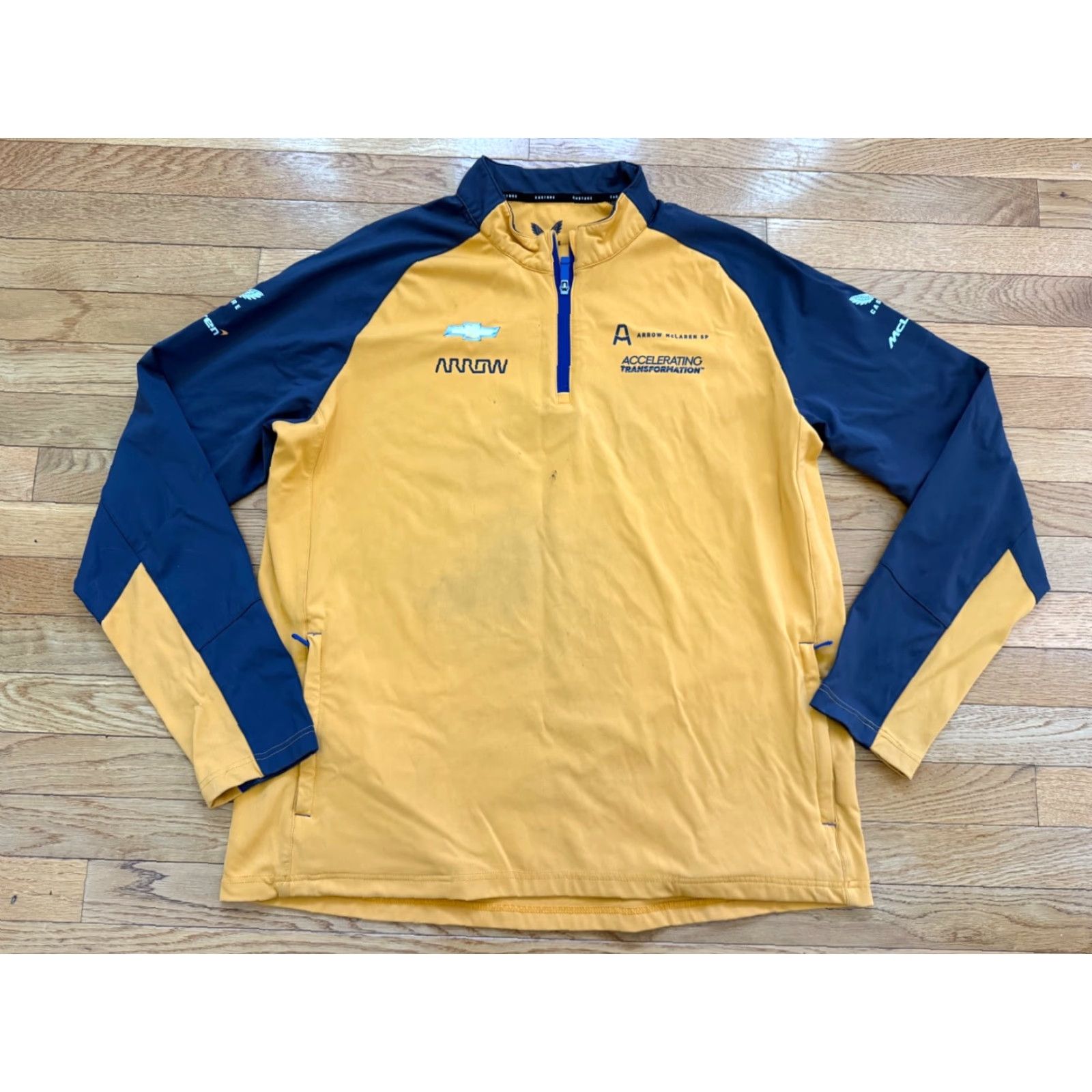 Castore Castore Arrow McLaren IndycAR Team Down Jacket Men’s XXL 1/4 Zip Puffer Jacket Multicolor Polyester Casual Racing Winter Fall Spring Size US XXL / EU 58 / 5 - 2 Thumbnail