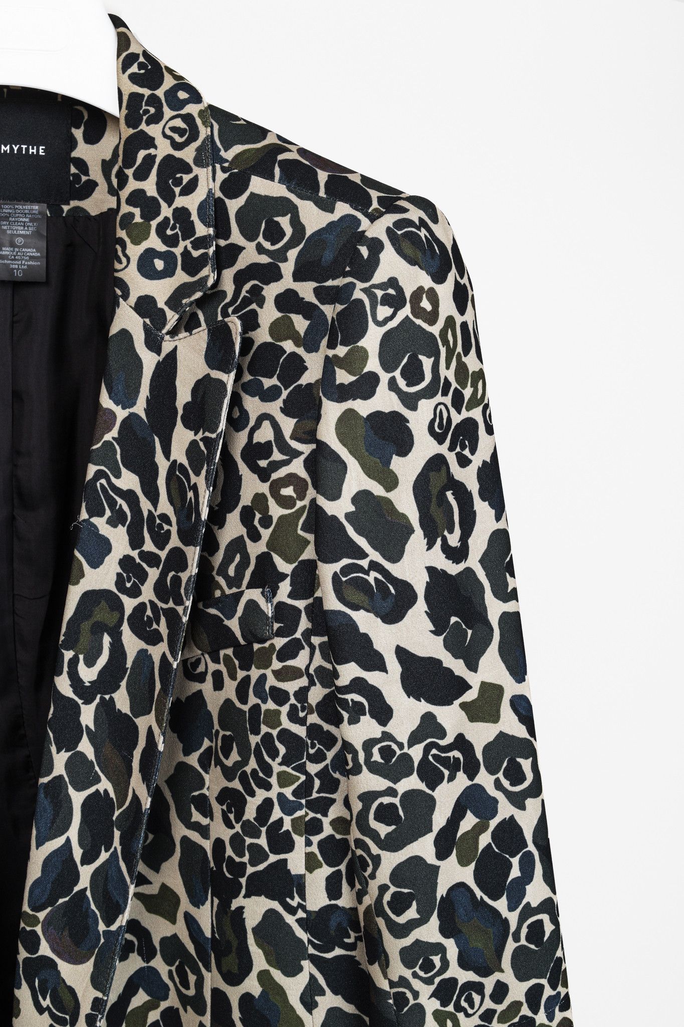 SMYTHE Smythe Camo Floral Greens Print Long Blazer Size L / US 10 / IT 46 - 5 Thumbnail