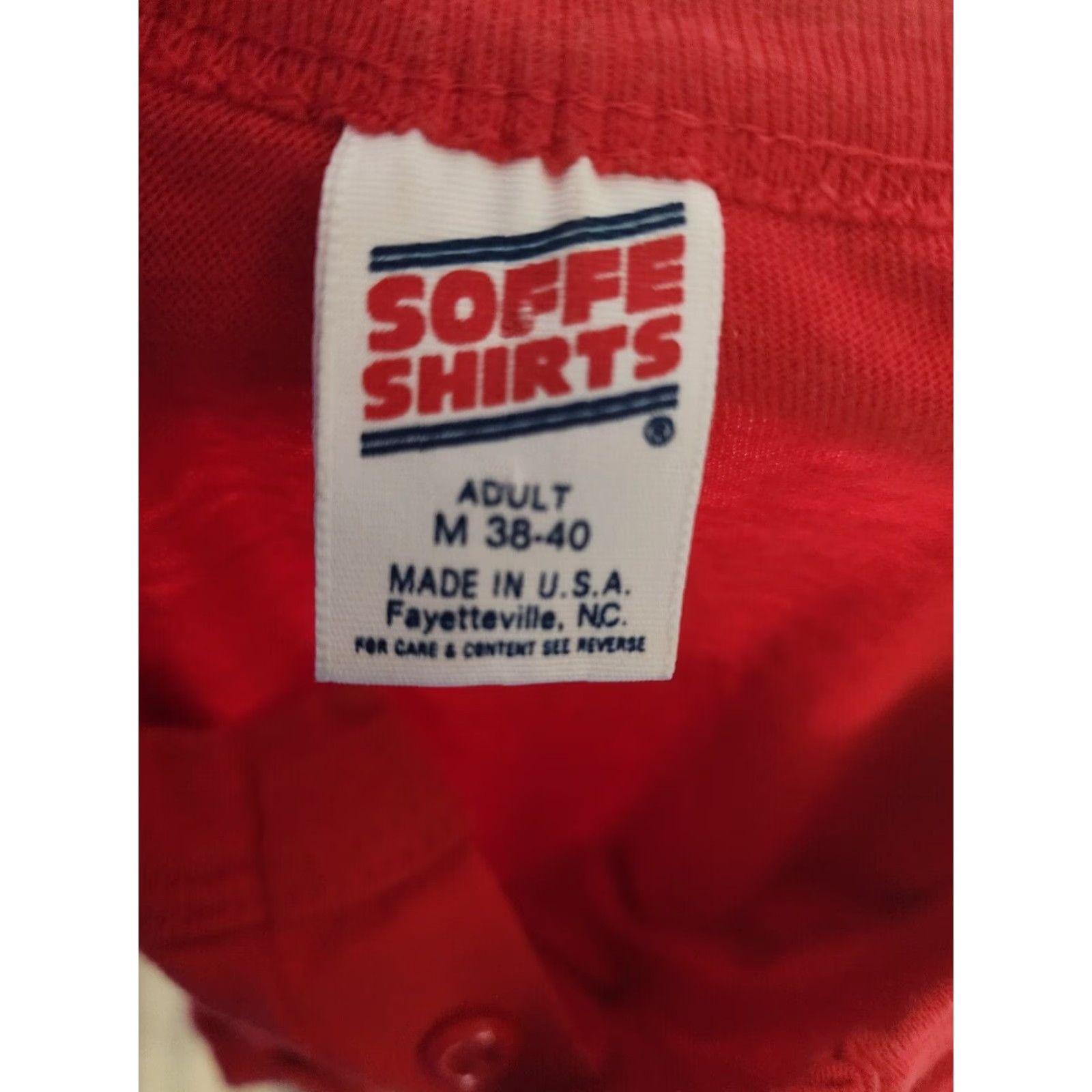 Soffe VINTAGE Soffee 80s Red Graphic Henley T Shirt Adult Mens Medium Punk Cotton Blend Size US M / EU 48-50 / 2 - 5 Thumbnail
