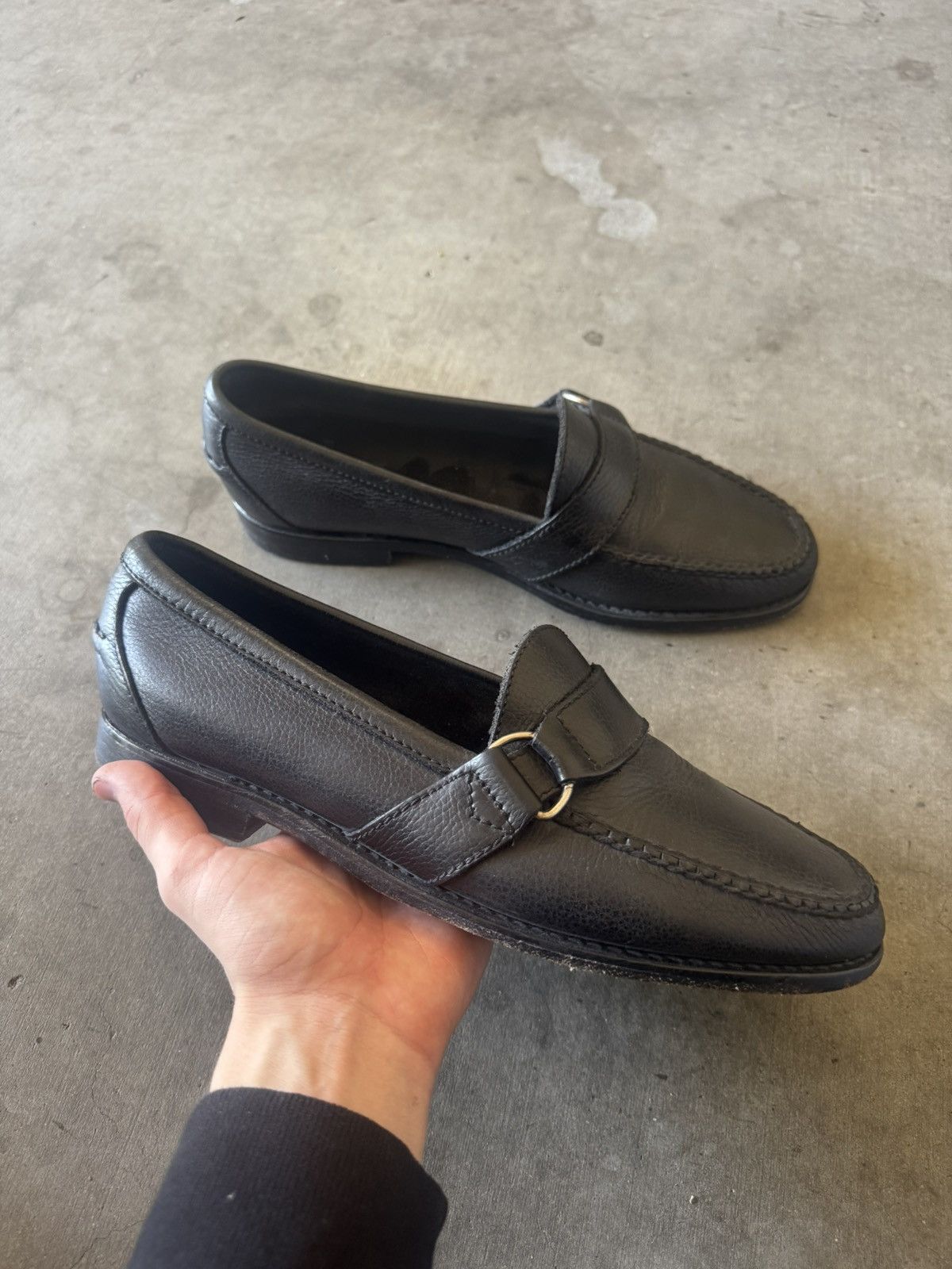 Polo Ralph Lauren Polo by Ralph Lauren Vintage D-Ring Vamp Leather Loafer Size US 10.5 / EU 43-44 - 1 Thumbnail