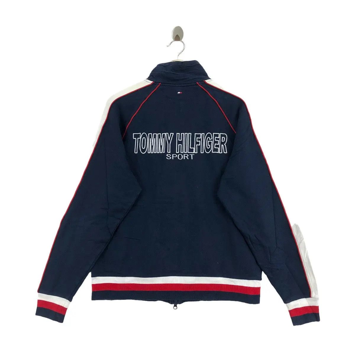 Tommy Hilfiger Vtg TOMMY HILFIGER SPORT Collection Crest Zipper Sweater Size US L / EU 52-54 / 3 - 3 Thumbnail