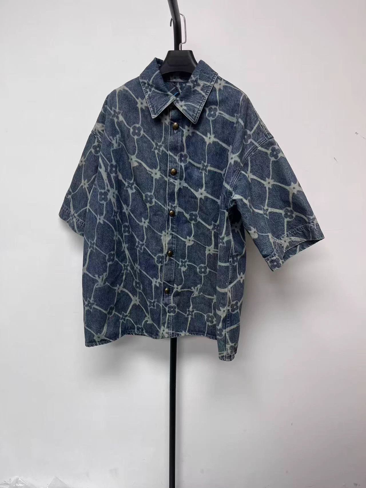 Louis Vuitton LV Denim Button-Front Shirt Men's Blue 5L New Size US XXL / EU 58 / 5 - 1 Thumbnail