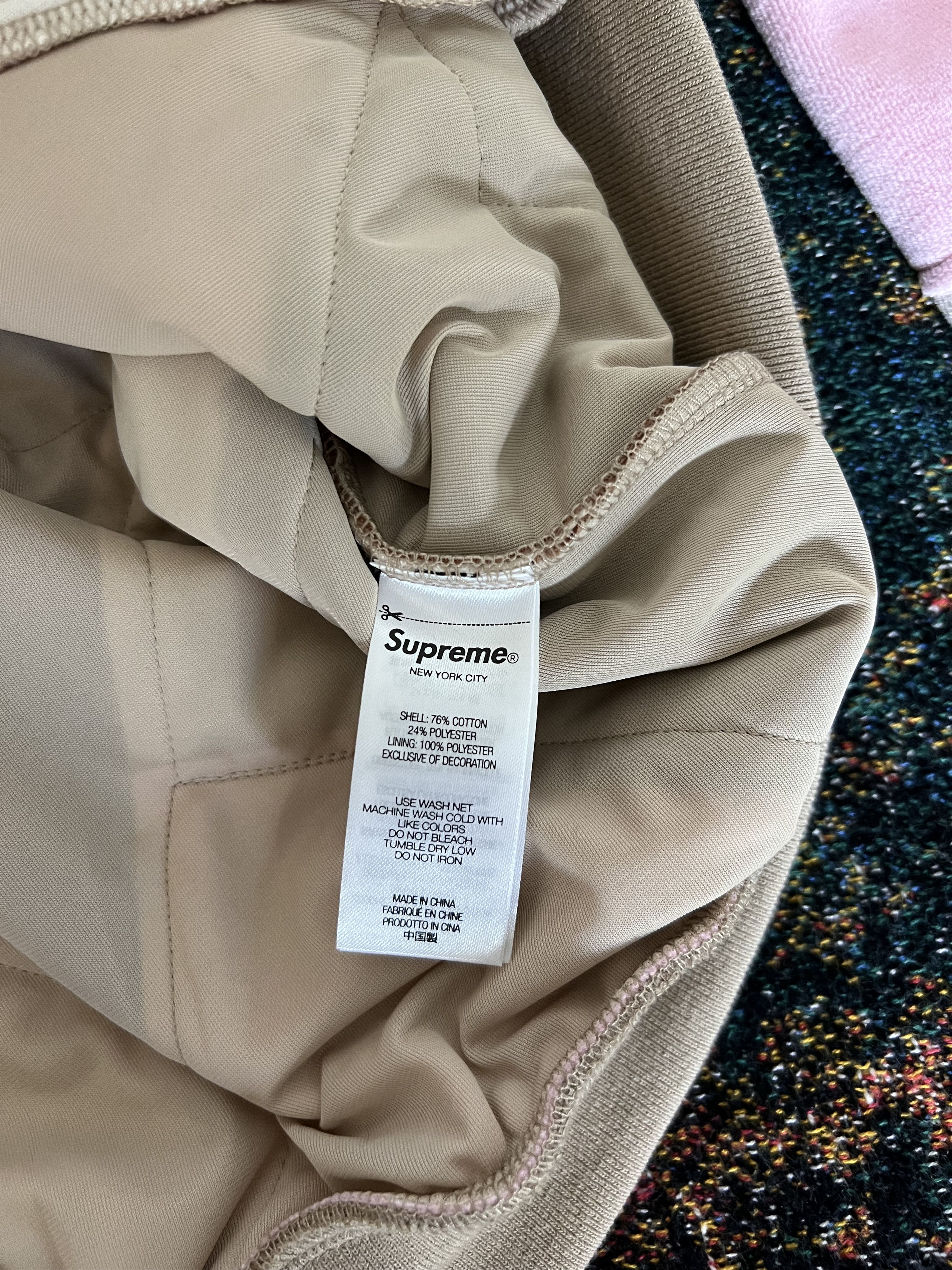 Supreme Supreme Patchwork Velour Track Jacket in Tan Size US L / EU 52-54 / 3 - 10 Thumbnail