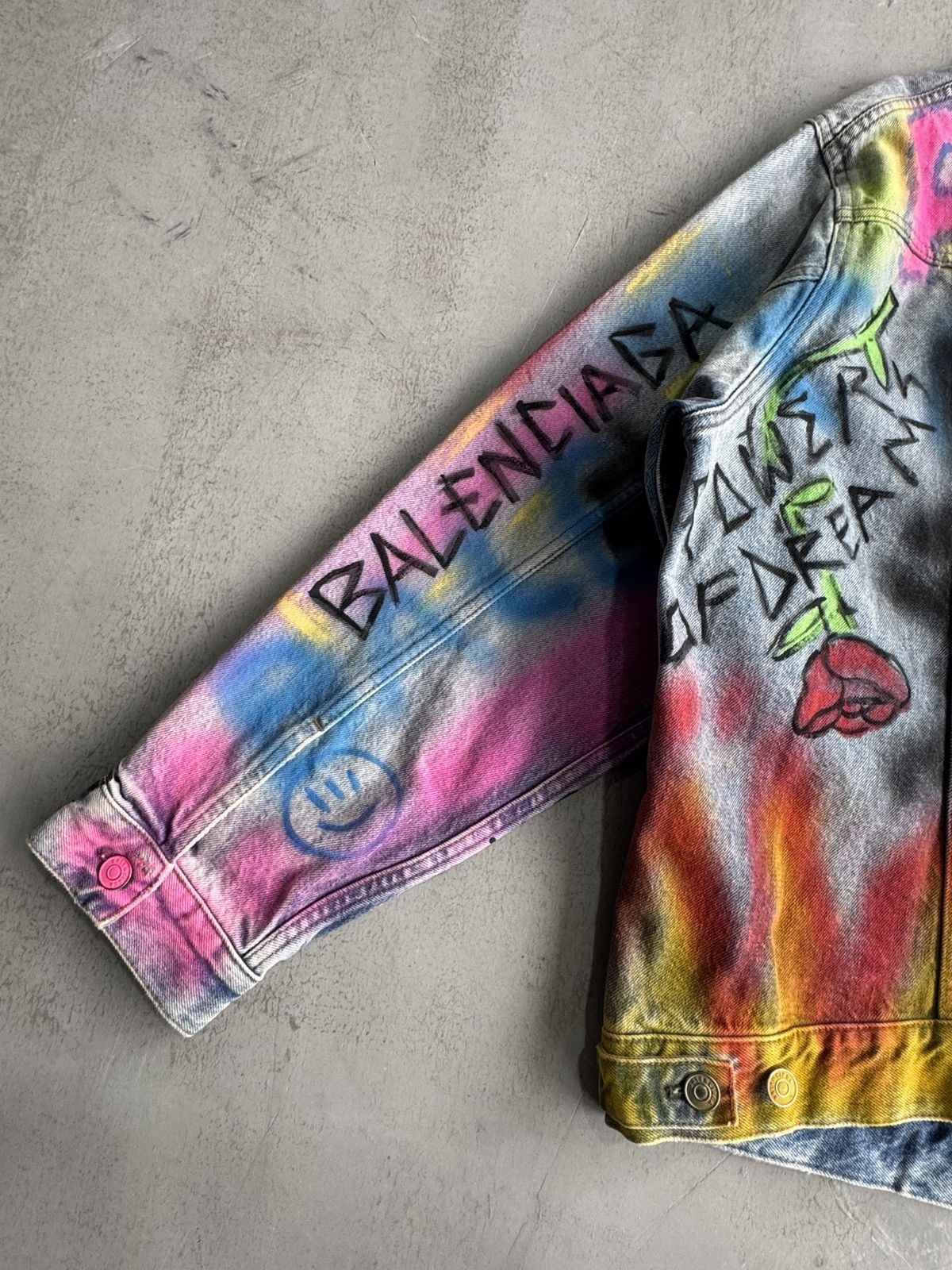 Balenciaga Balenciaga - Graffiti Denim Jacket Size US S / EU 44-46 / 1 - 9 Thumbnail
