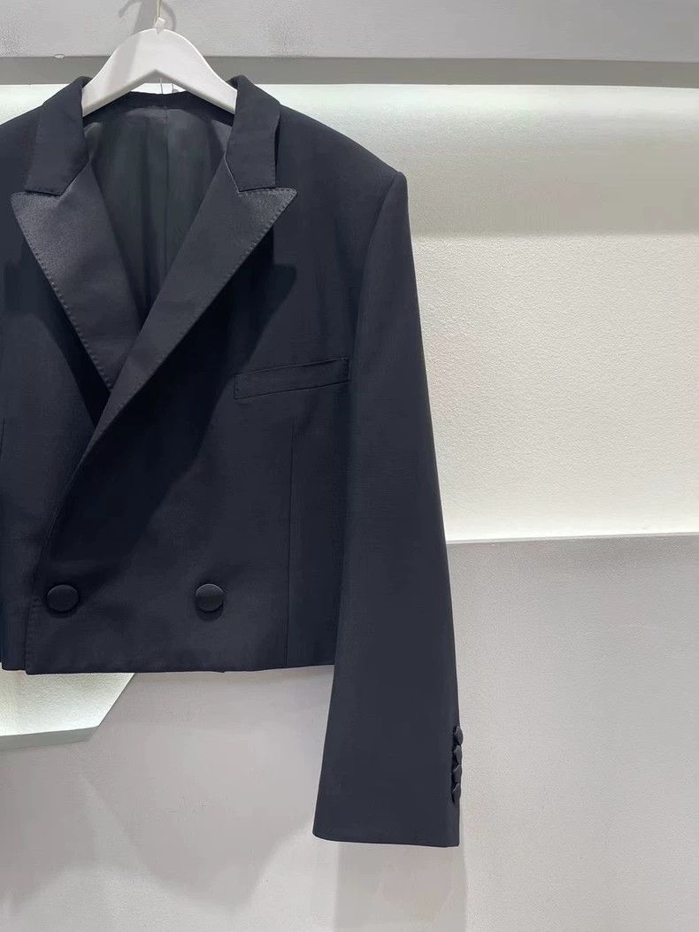 Celine Celine Short Satin Black Suit Jacket Size US M / EU 48-50 / 2 - 4 Thumbnail
