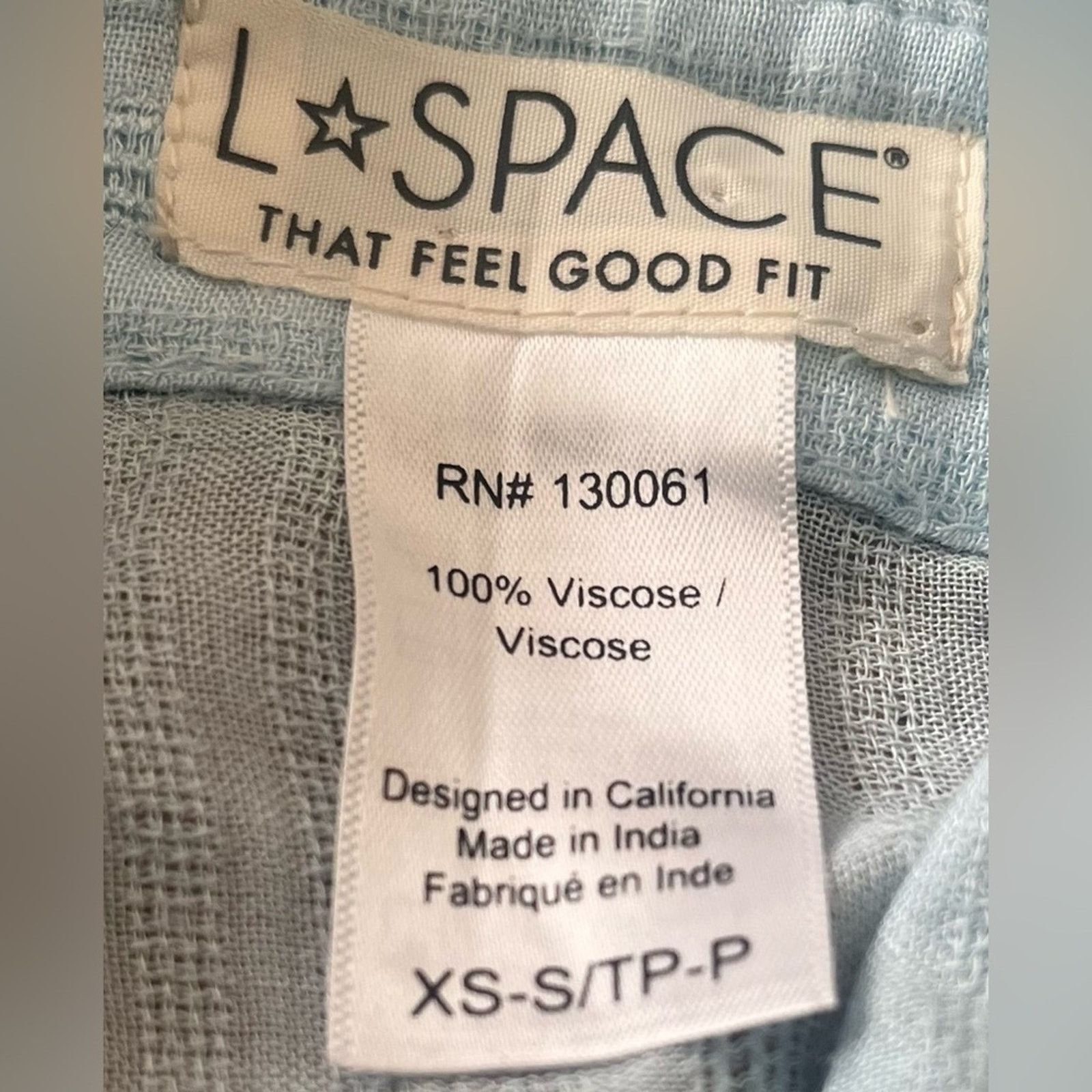 The Unbranded Brand L*Space Light Blue Swim Coverup, Size XS Size XS / US 0-2 / IT 36-38 - 7 Thumbnail