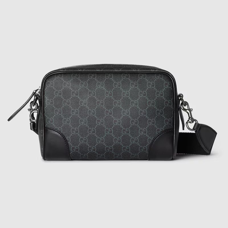 Gucci Gg Emblem Small Crossbody Bag 821155 Faed4 1000 in Black, Men's