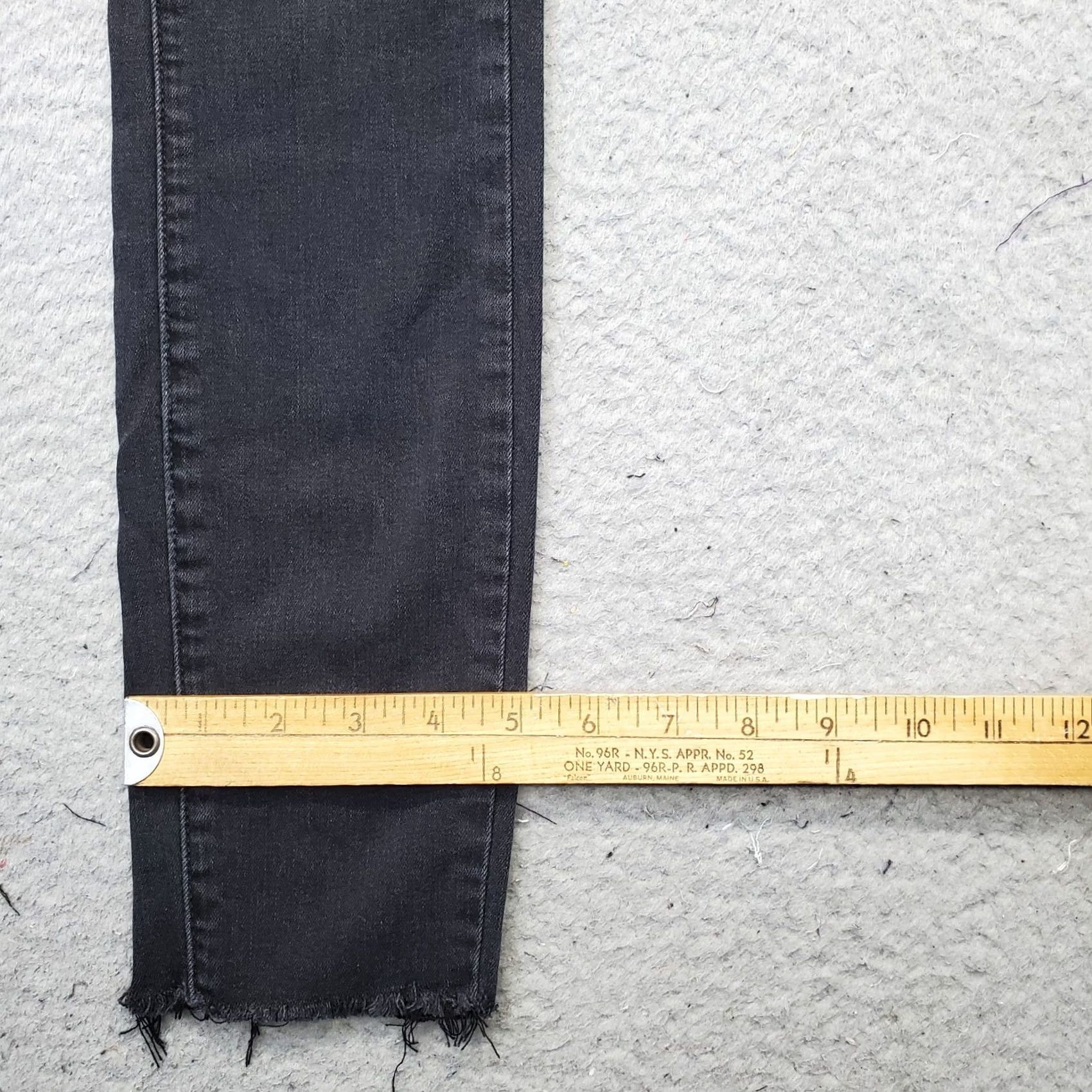 Paige Paige Verdugo Ankle Jeans Womens 24 Black Stretch Distressed Streetwear Raw Hem Jeans Size 42" / US 20 - 5 Thumbnail