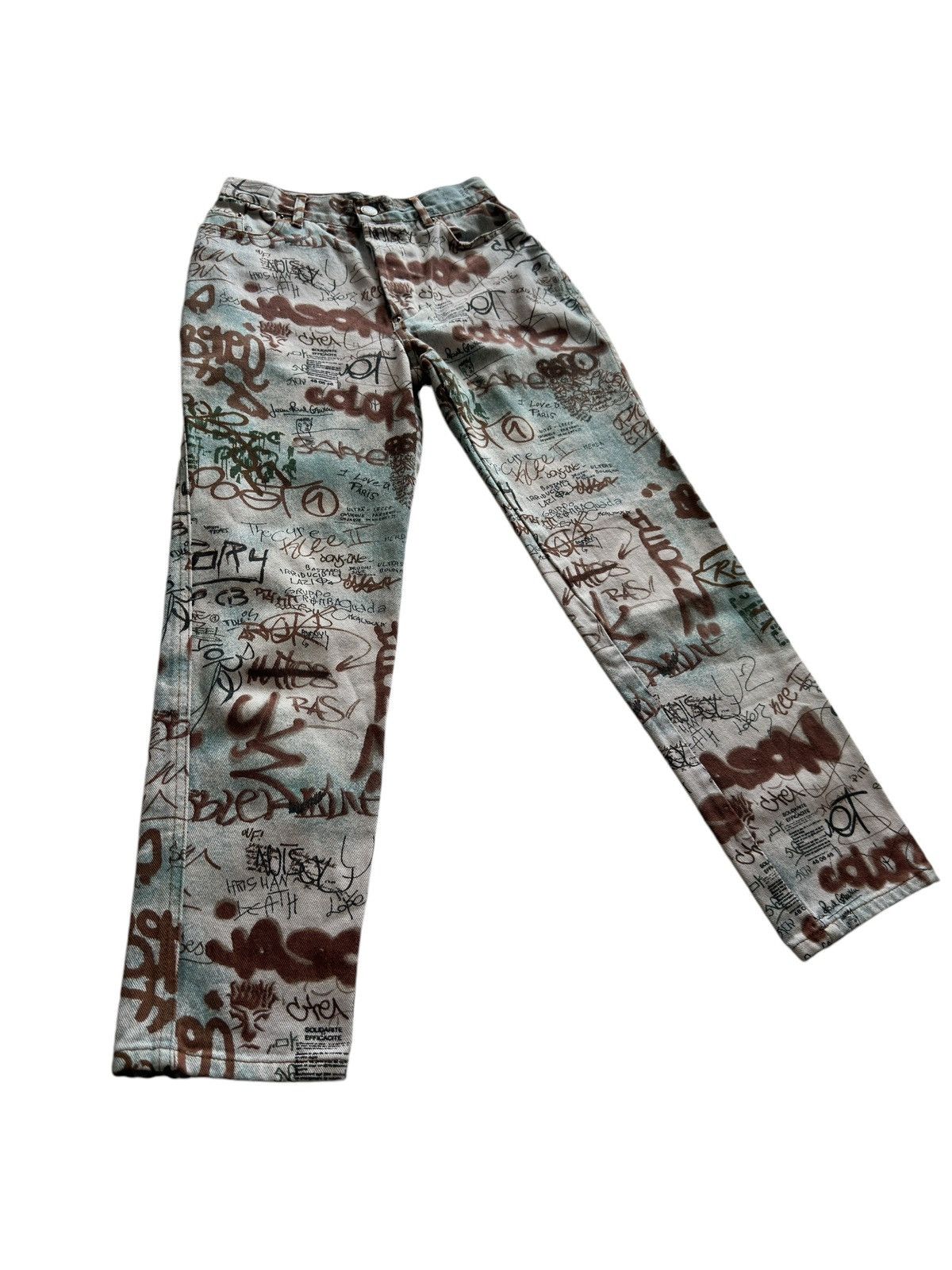 Jean Paul Gaultier Jean Paul Gaultier 1994 Graffiti Jeans Size 26" / US 2 / IT 38 - 2 Thumbnail