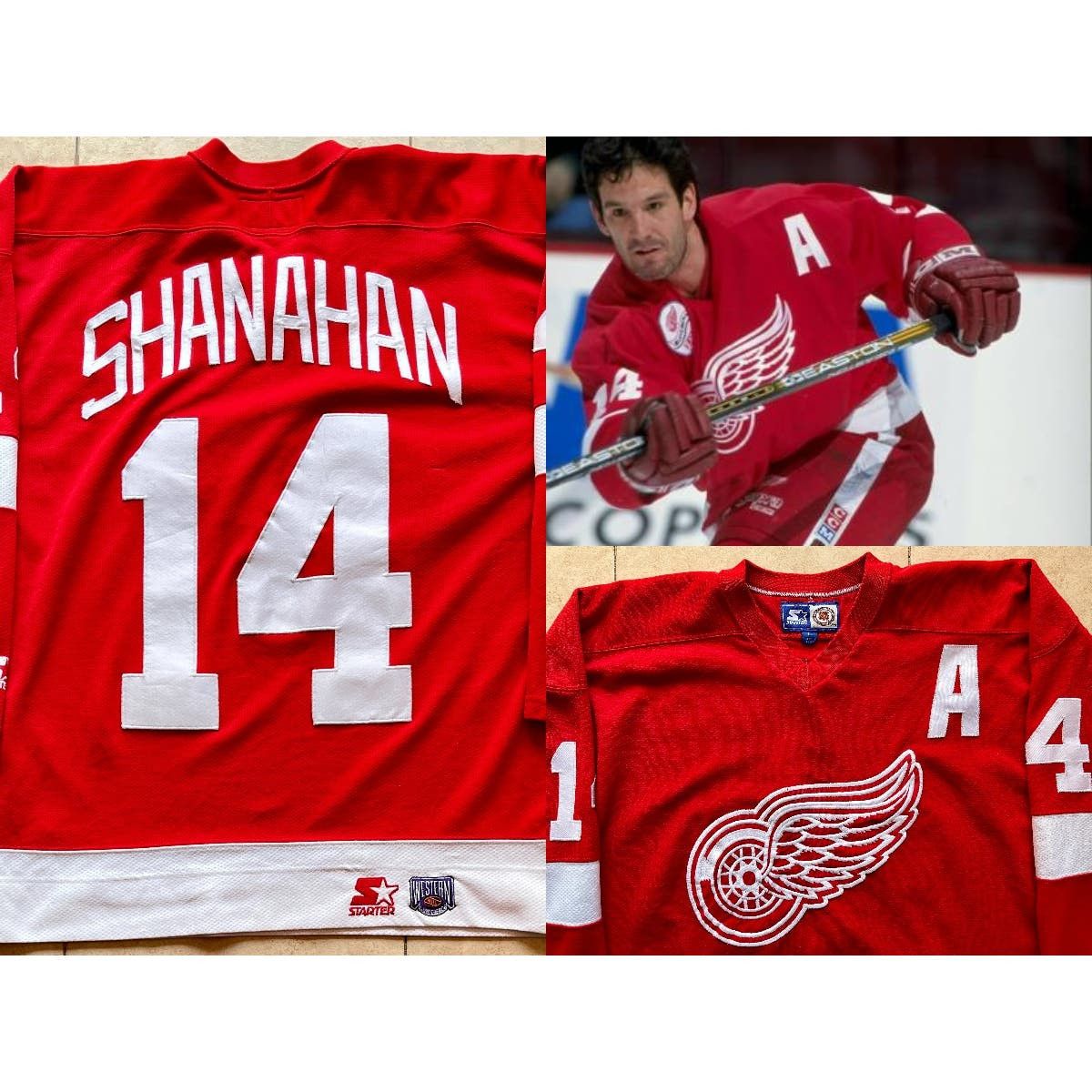 NIKE DETROIT RED WINGS BRENDEN SHANAHAN newest STITCHED HOCKEY JERSEY