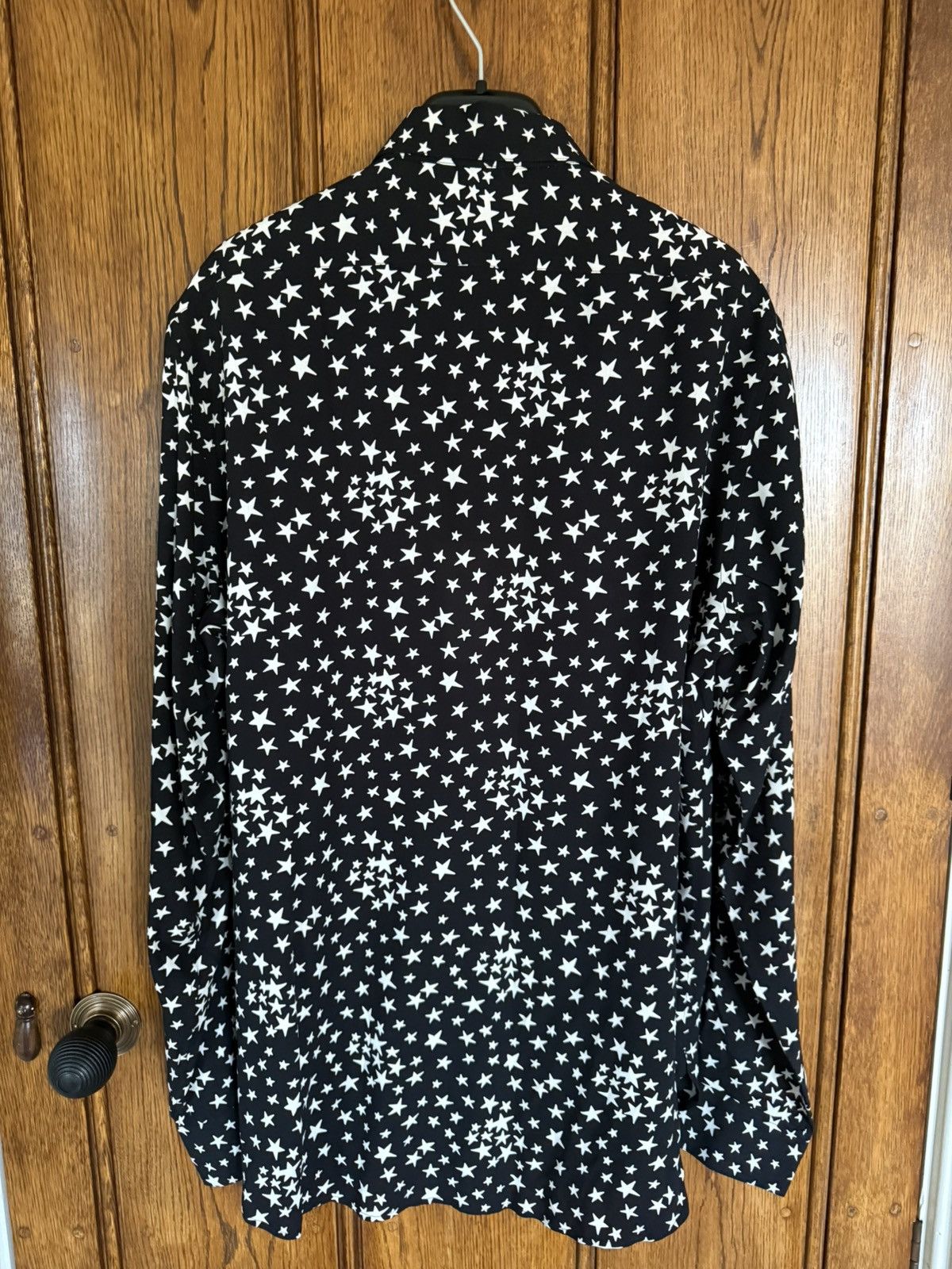 Saint Laurent Paris FW16 Saint Laurent black white star shirt 41 BNWT Hedi grail Size US L / EU 52-54 / 3 - 16 Thumbnail