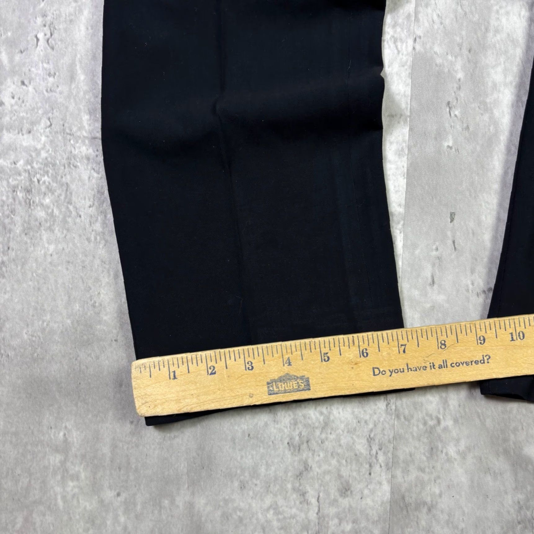 Ralph Lauren Ralph Lauren Collection Black Trousers High Rise Straight Leg Size 4 Women Pants Wool 29in Inseam Flat Front Beaded Accents Classic Dress Pants Size 27" / US 4 / IT 40 - 4 Thumbnail