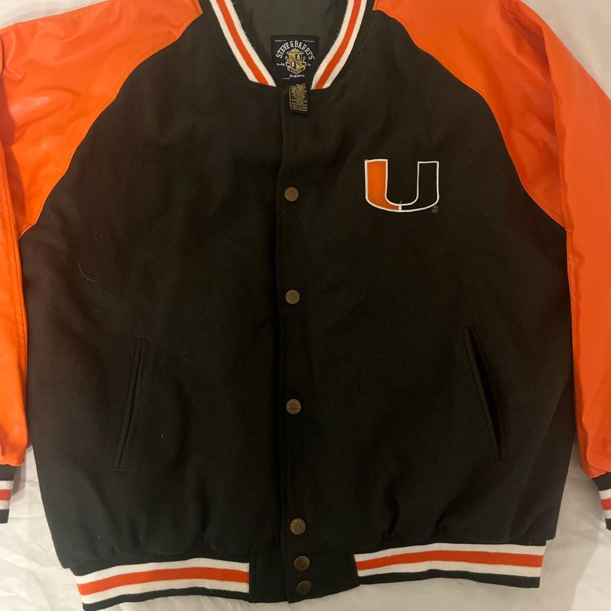 Steve And Barrys Miami Hurricanes Varsity Jacket Steve and Barry’s Size XL Size US XL / EU 56 / 4 - 3 Thumbnail
