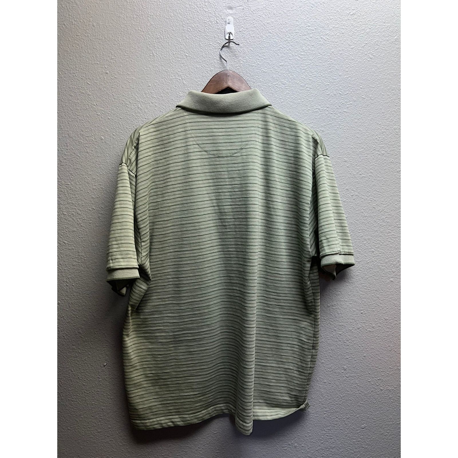 St. Johns Bay St. John's Bay Green Polo Shirt Combed Cotton Striped XL Size US XL / EU 56 / 4 - 7 Thumbnail