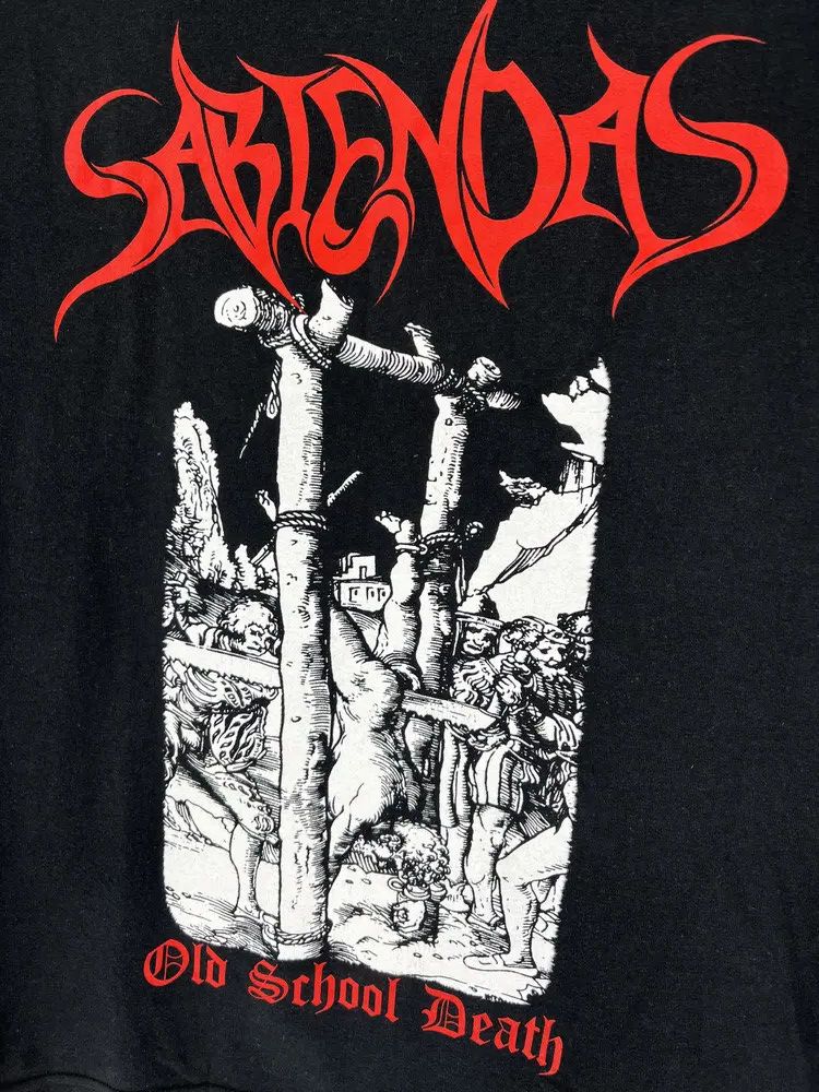 Band Tees Vintage SABIENDAS "Old School Death" Shirt Black Size US M / EU 48-50 / 2 - 8 Thumbnail