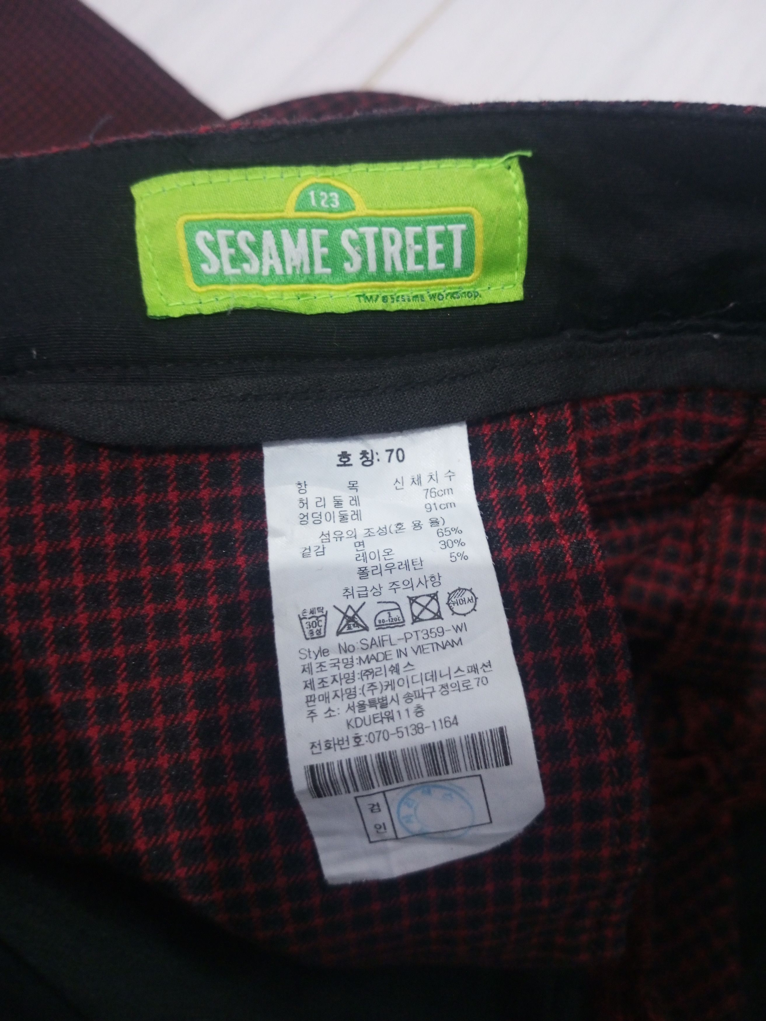 Japanese Brand Vintage sesame street tartan stretch pants Size US 29 - 8 Thumbnail