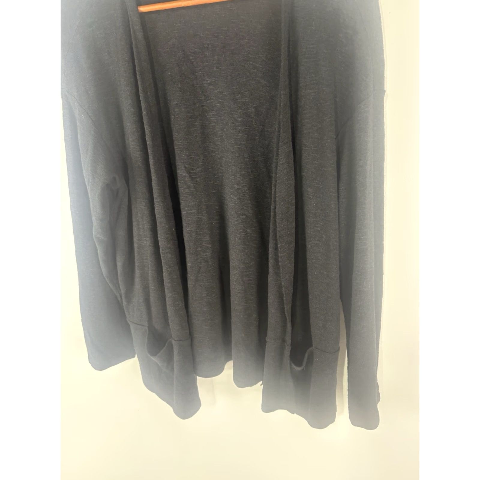 Vintage Pure Jill Black Knit Cardigan Womens Petite M Open Front Lightweight Size M / US 6-8 / IT 42-44 - 3 Thumbnail